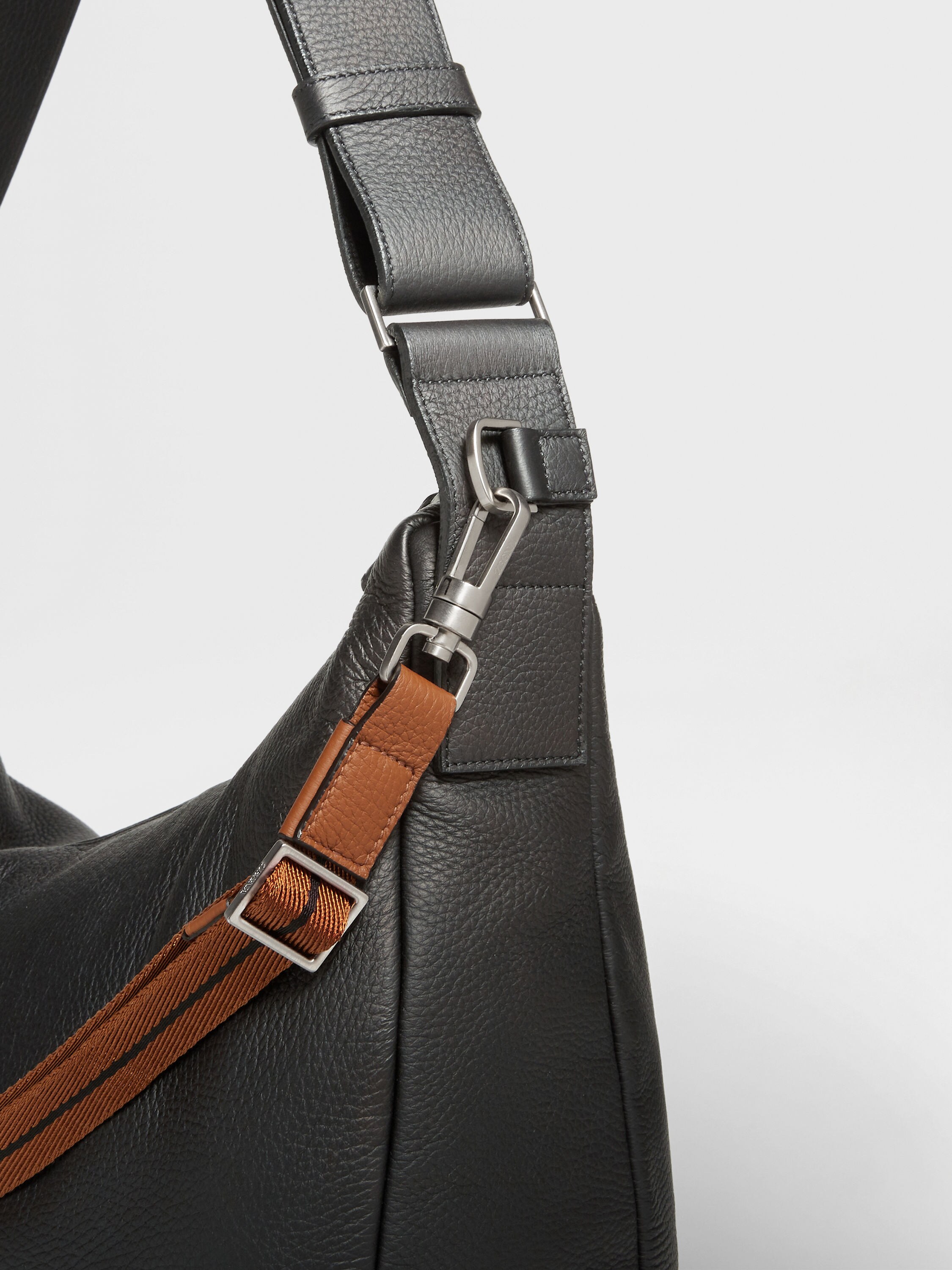 Black Deerskin Hobo Panorama Bag Product detail photo #4