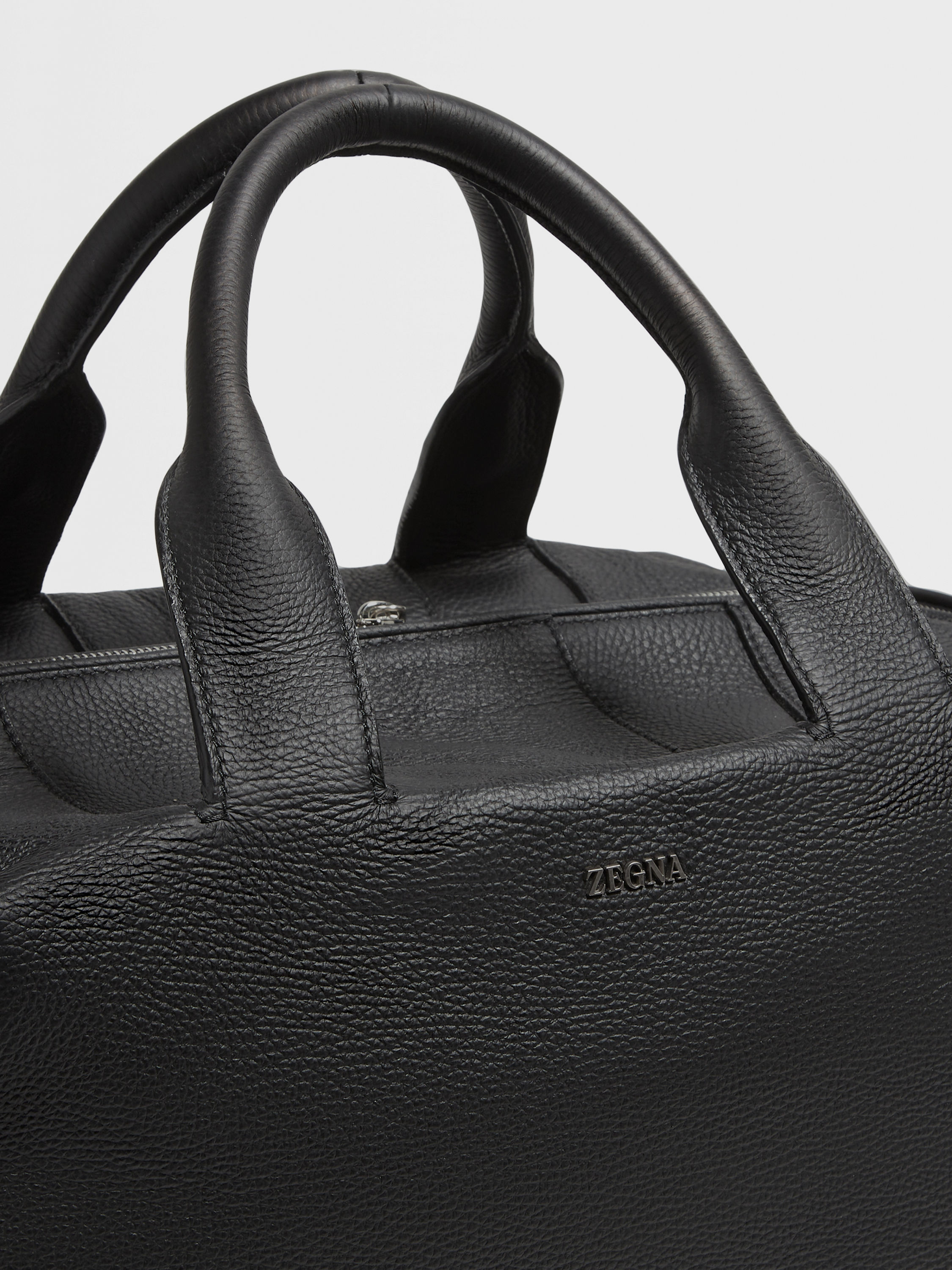Black Deerskin Holdall Raglan Product detail photo #4