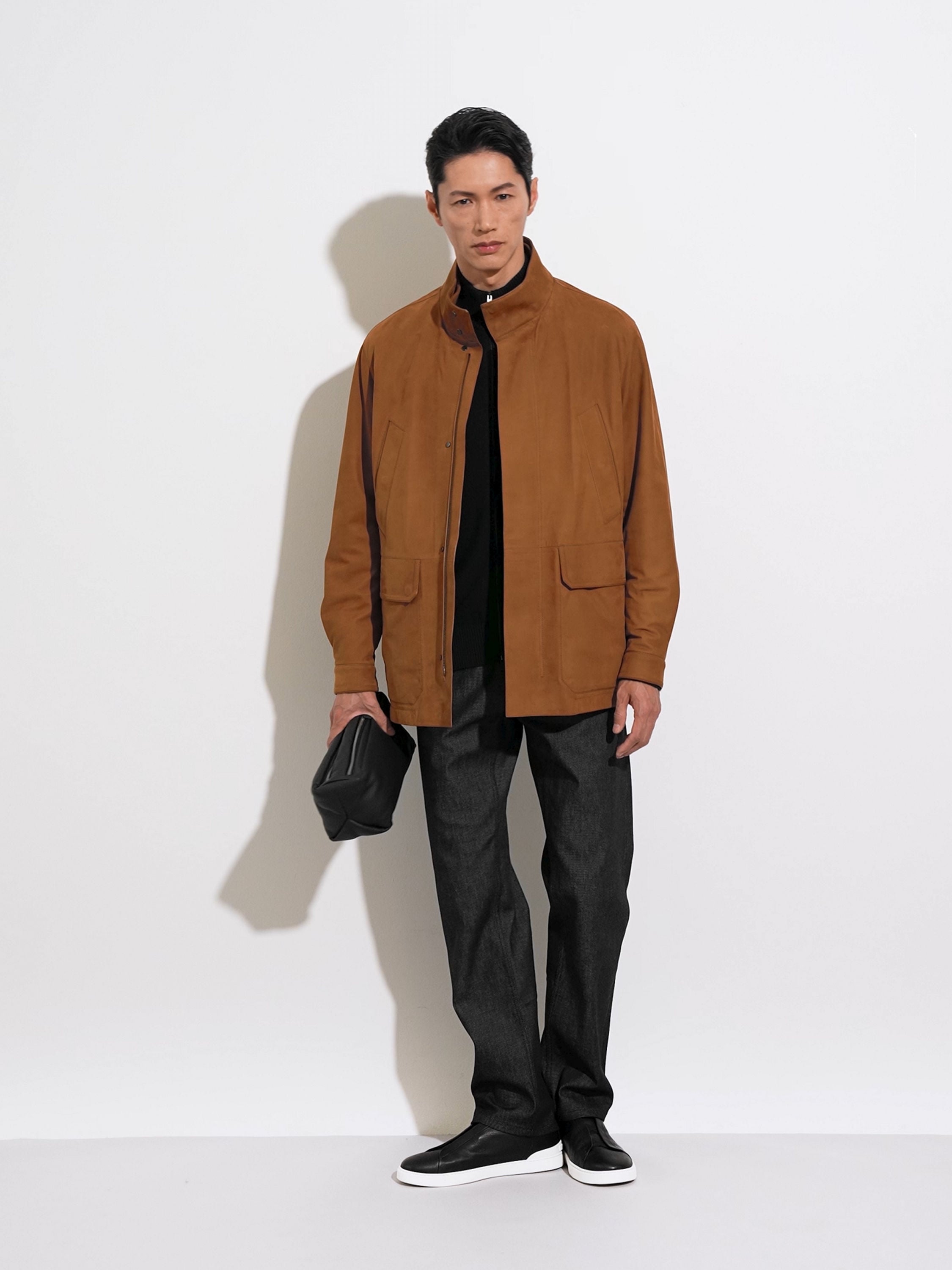 Black Deerskin Softy Pouch