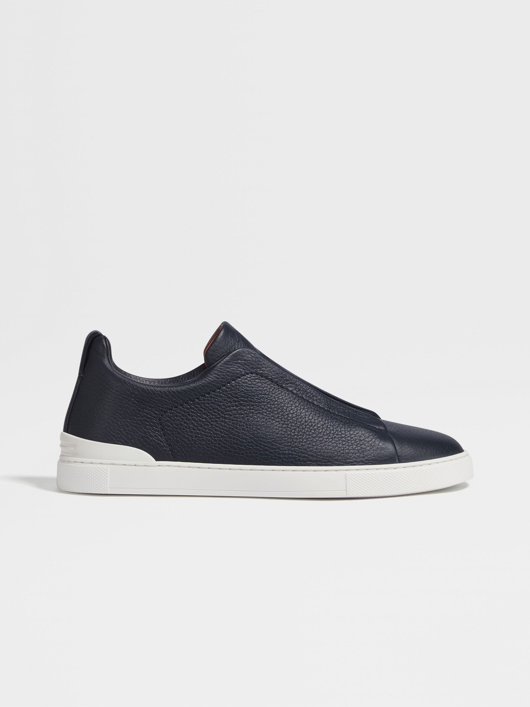 Navy Blue Deerskin Triple Stitch™ Sneakers Product detail photo #4
