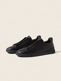Navy Blue Cotton Denim Triple Stitch™ Sneakers SS26 25694150