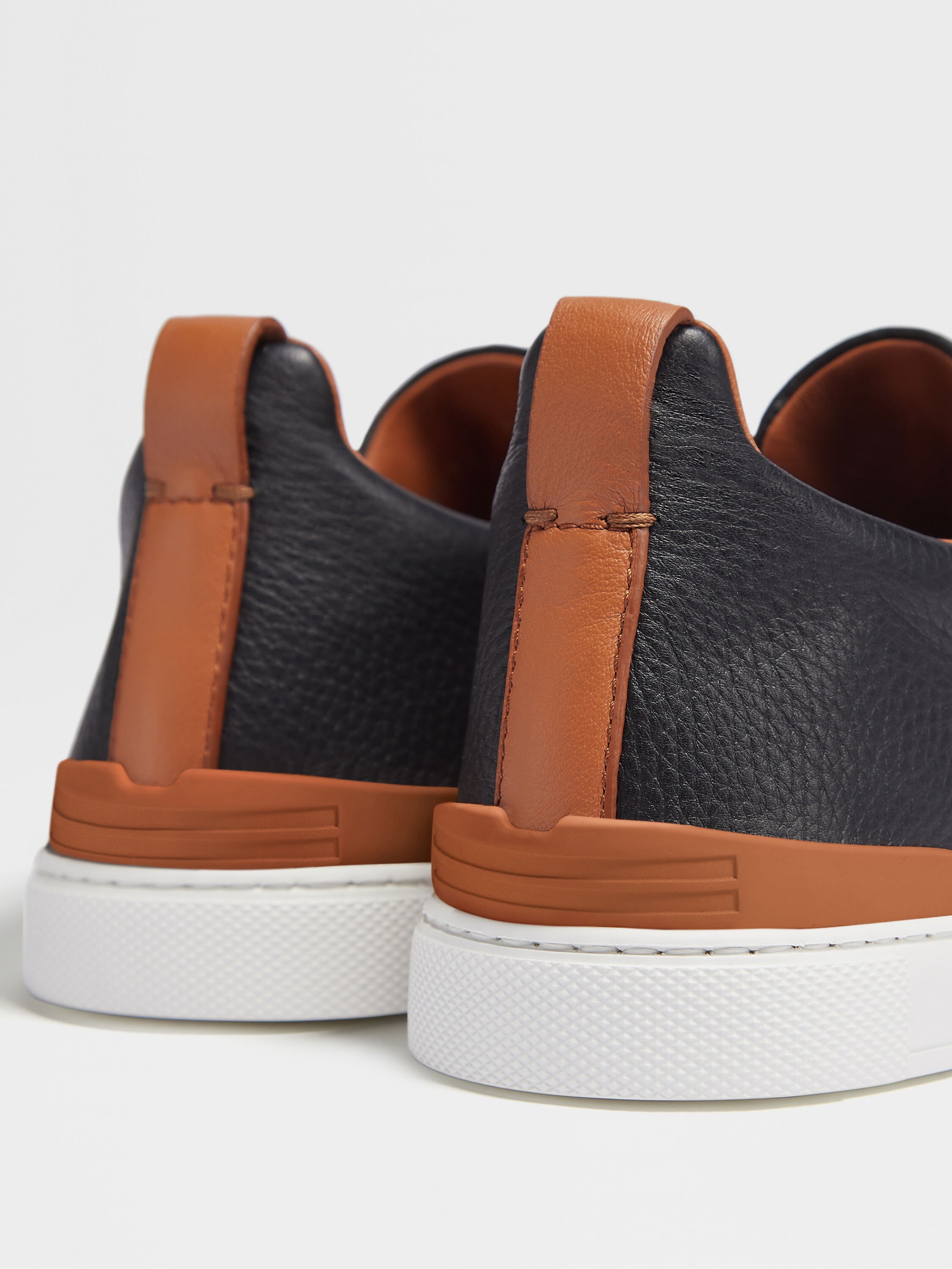Black Deerskin and Leather Triple Stitch™ Sneakers Product detail photo #2