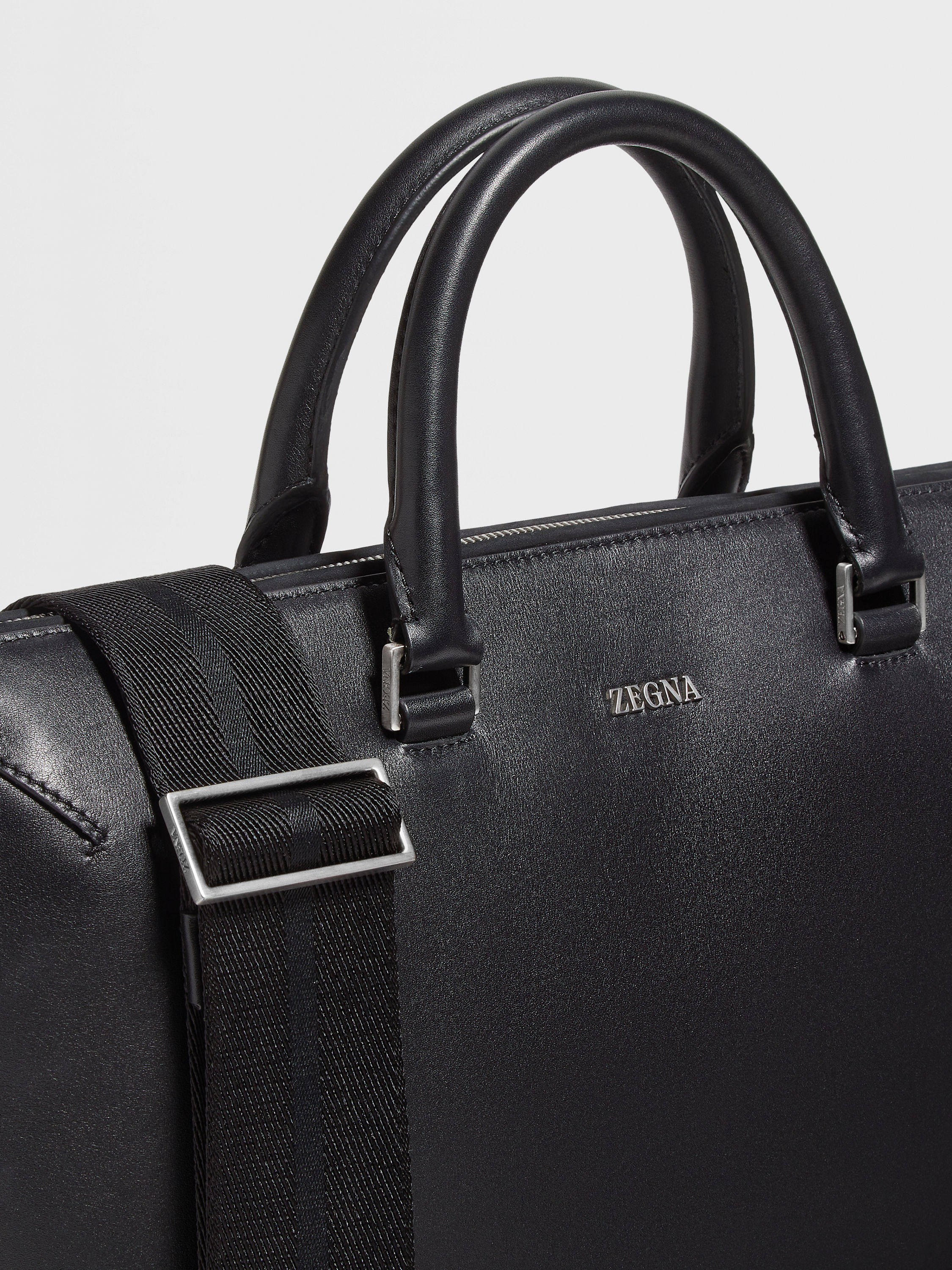 黑色皮革公文包 产品细节图 #4