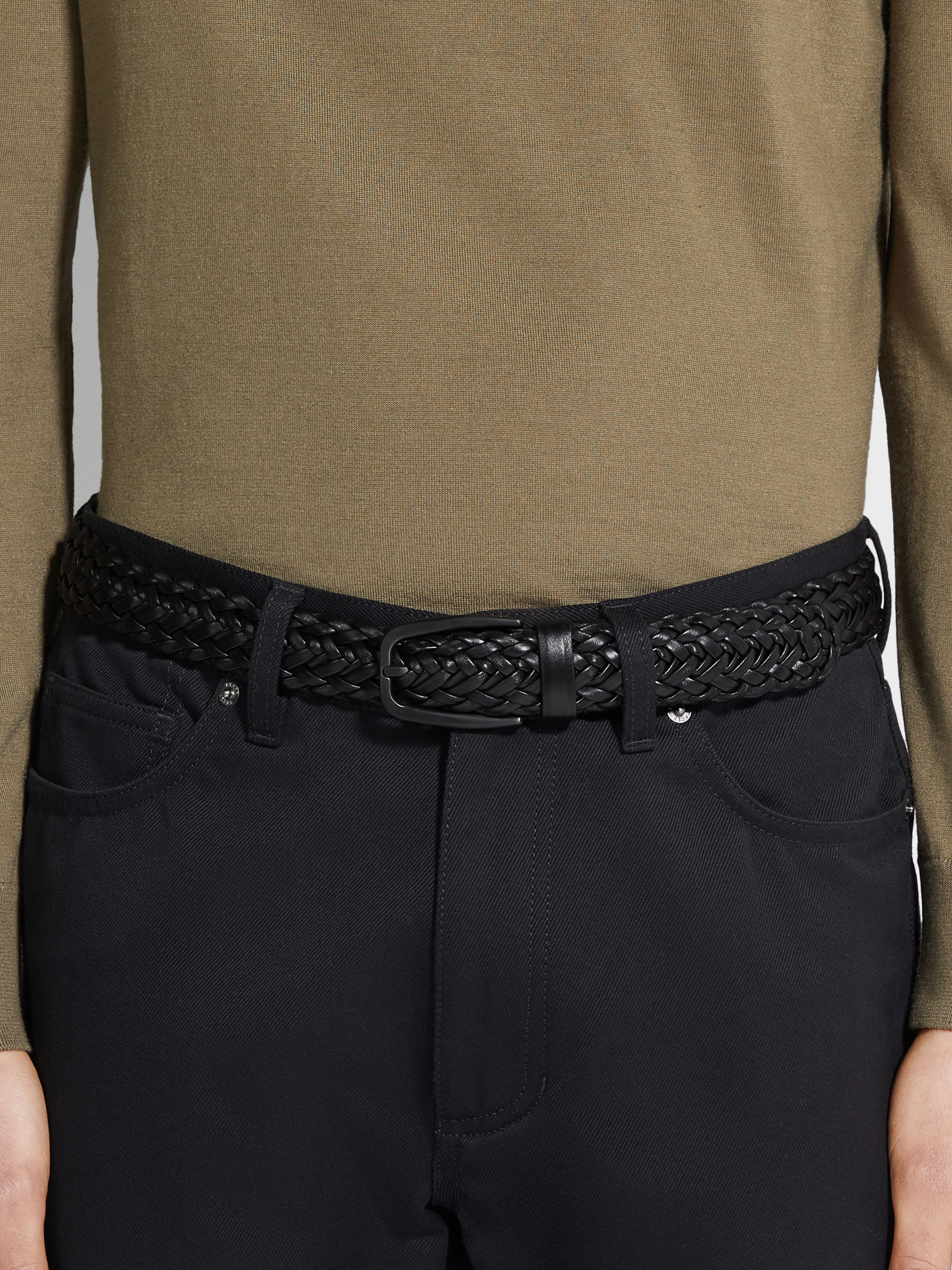 黑色皮革皮带 產品細節圖 #2