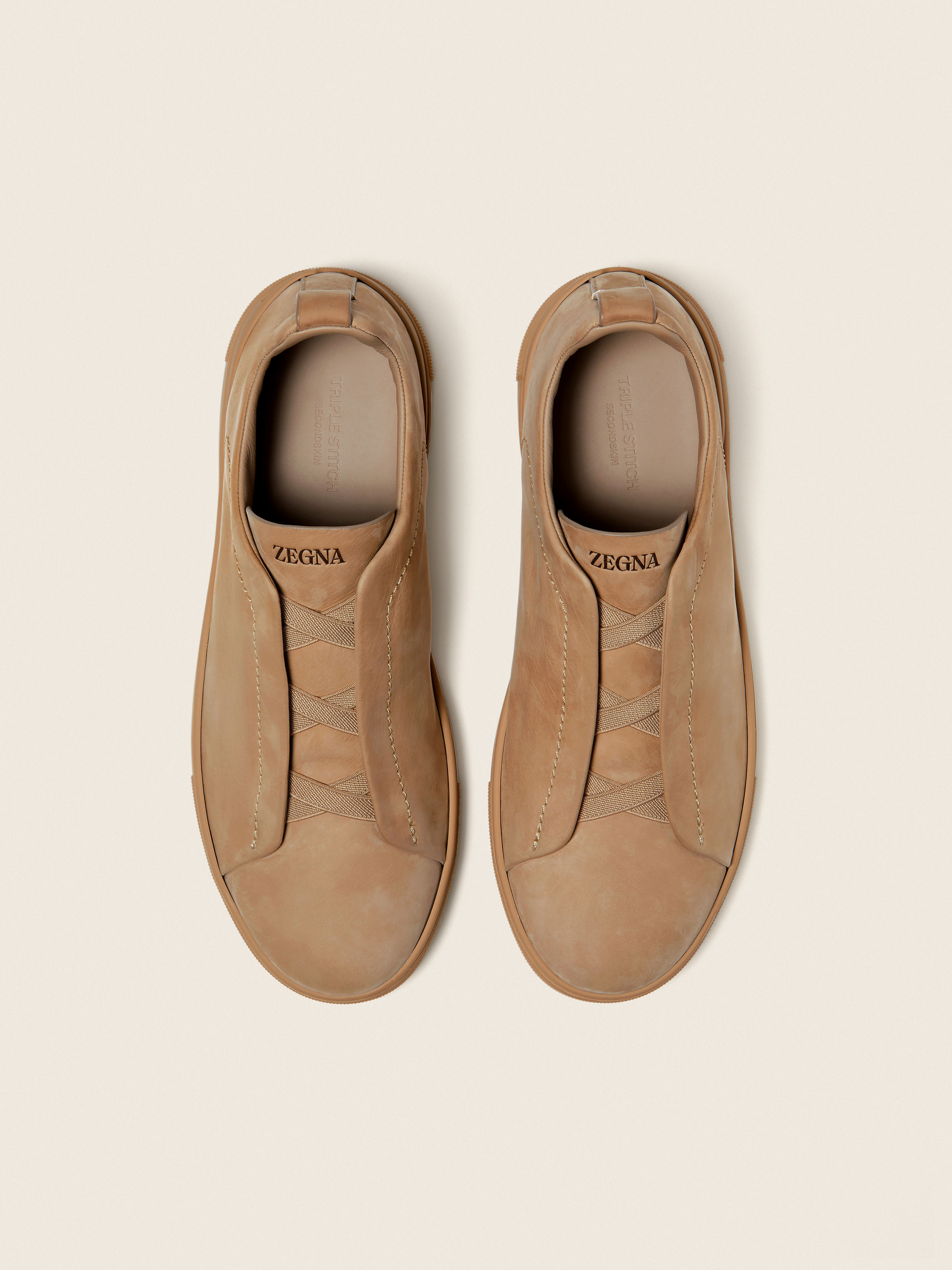 米色 Triple Stitch™ SECONDSKIN 奢华休闲鞋 产品细节图 #3