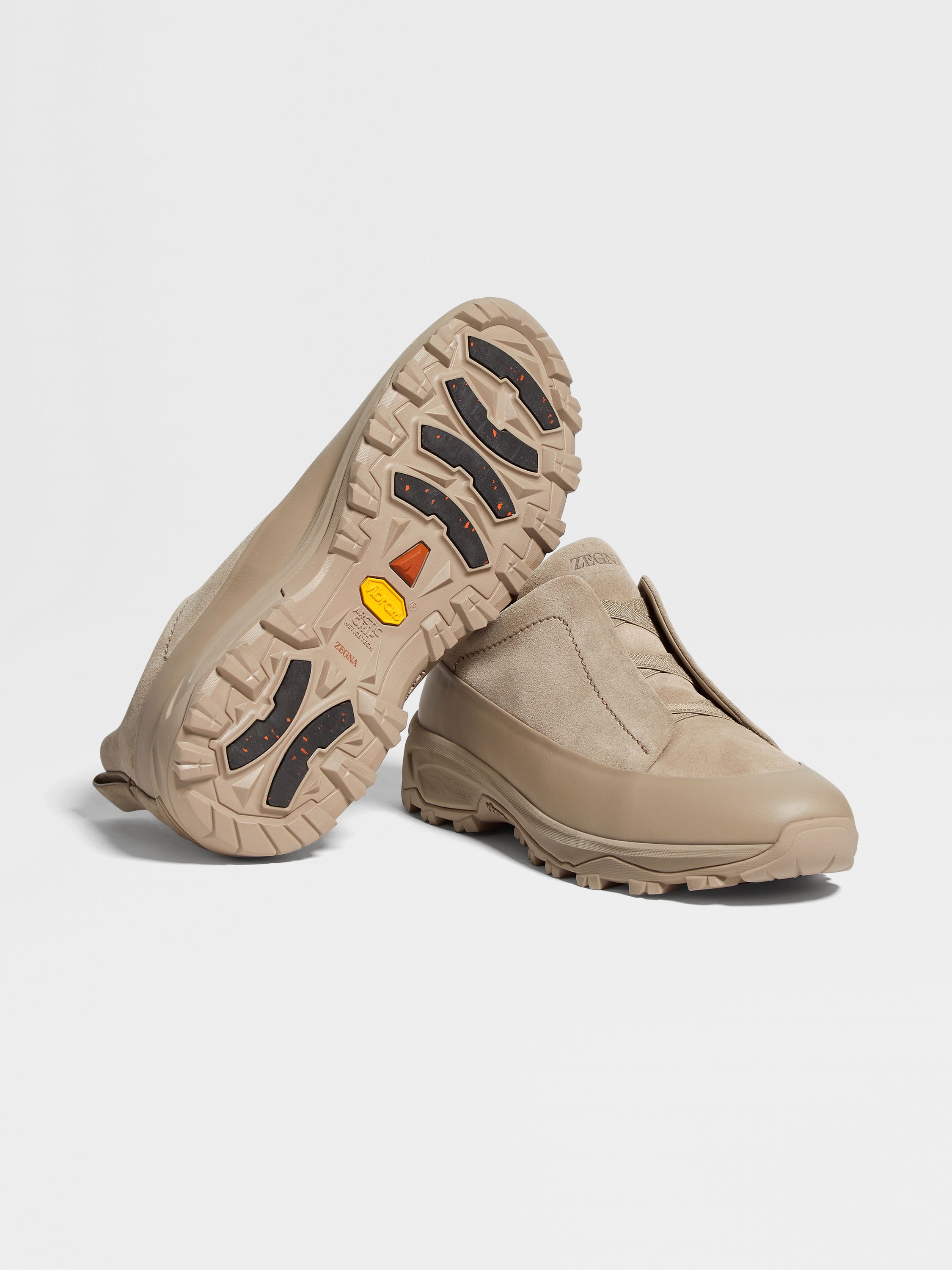 浅灰褐色皮革和麂皮 Triple Stitch™ Monte 奢华休闲鞋 产品细节图 #5