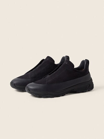 Navy Blue Leather and Suede Triple Stitch™ Monte Sneakers FW26