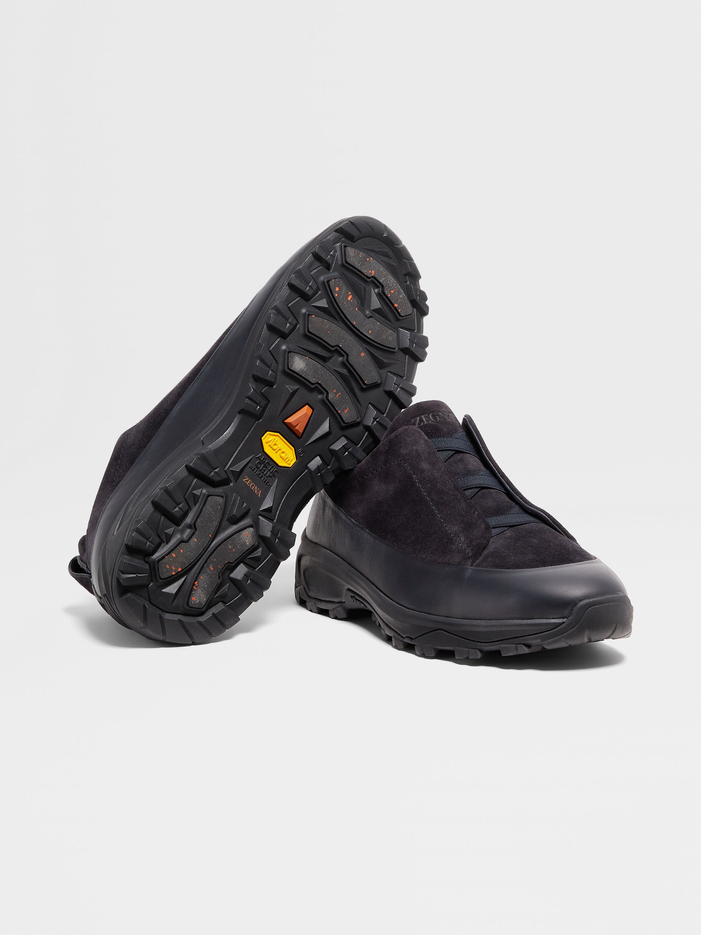 海军蓝皮革和麂皮 Triple Stitch™ Monte 奢华休闲鞋 产品细节图 #4