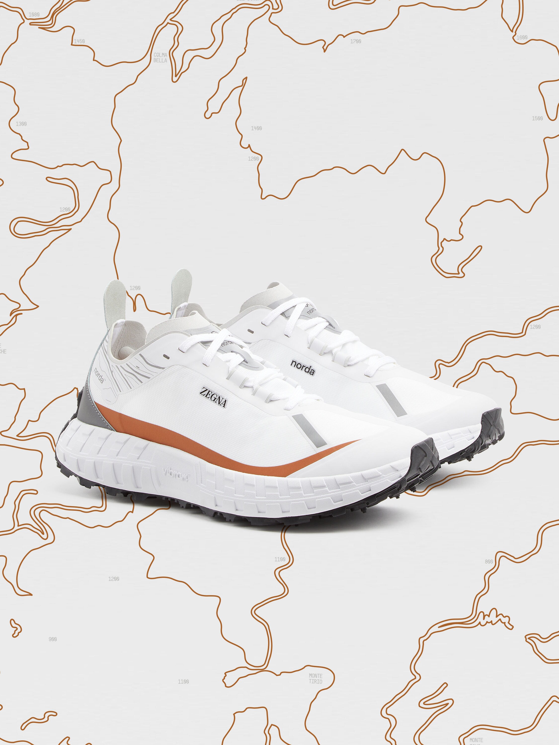 ZEGNA x norda™ 001 White Technical Fabric Sneakers Product detail photo #2