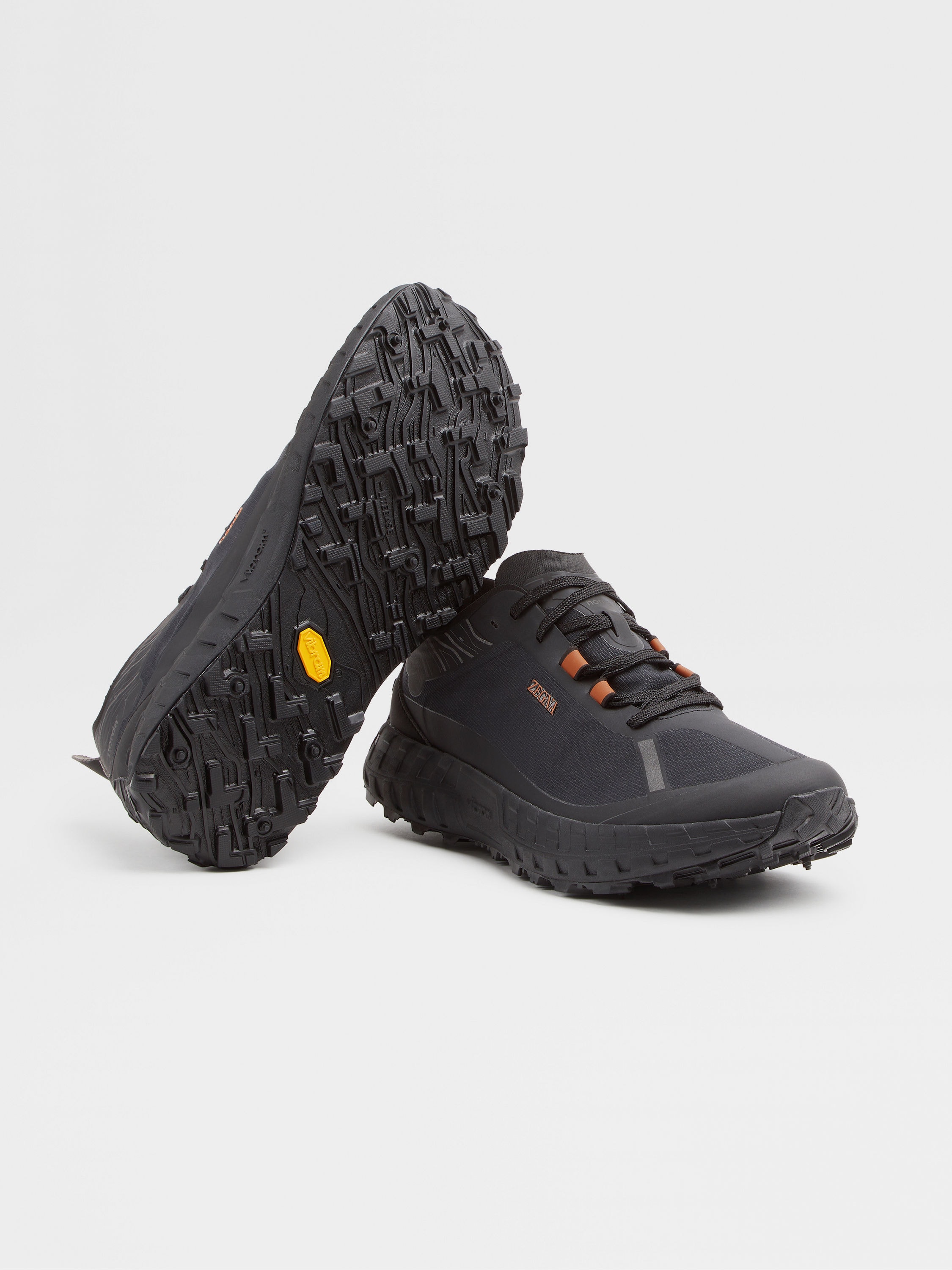 ZEGNA x norda™ 001 Black Technical Fabric Sneakers Product detail photo #1