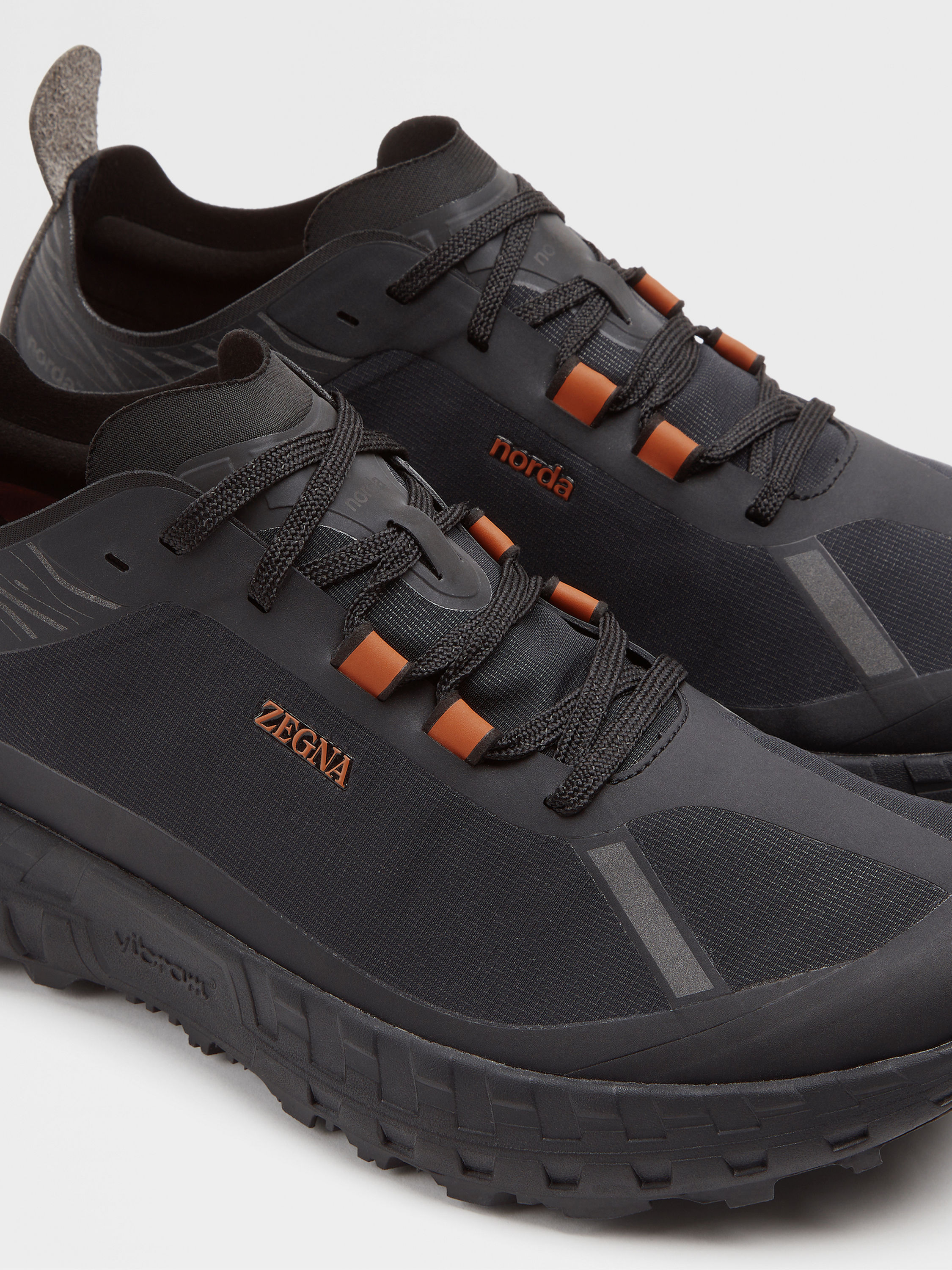 ZEGNA x norda™ 001 Black Technical Fabric Sneakers Product detail photo #3