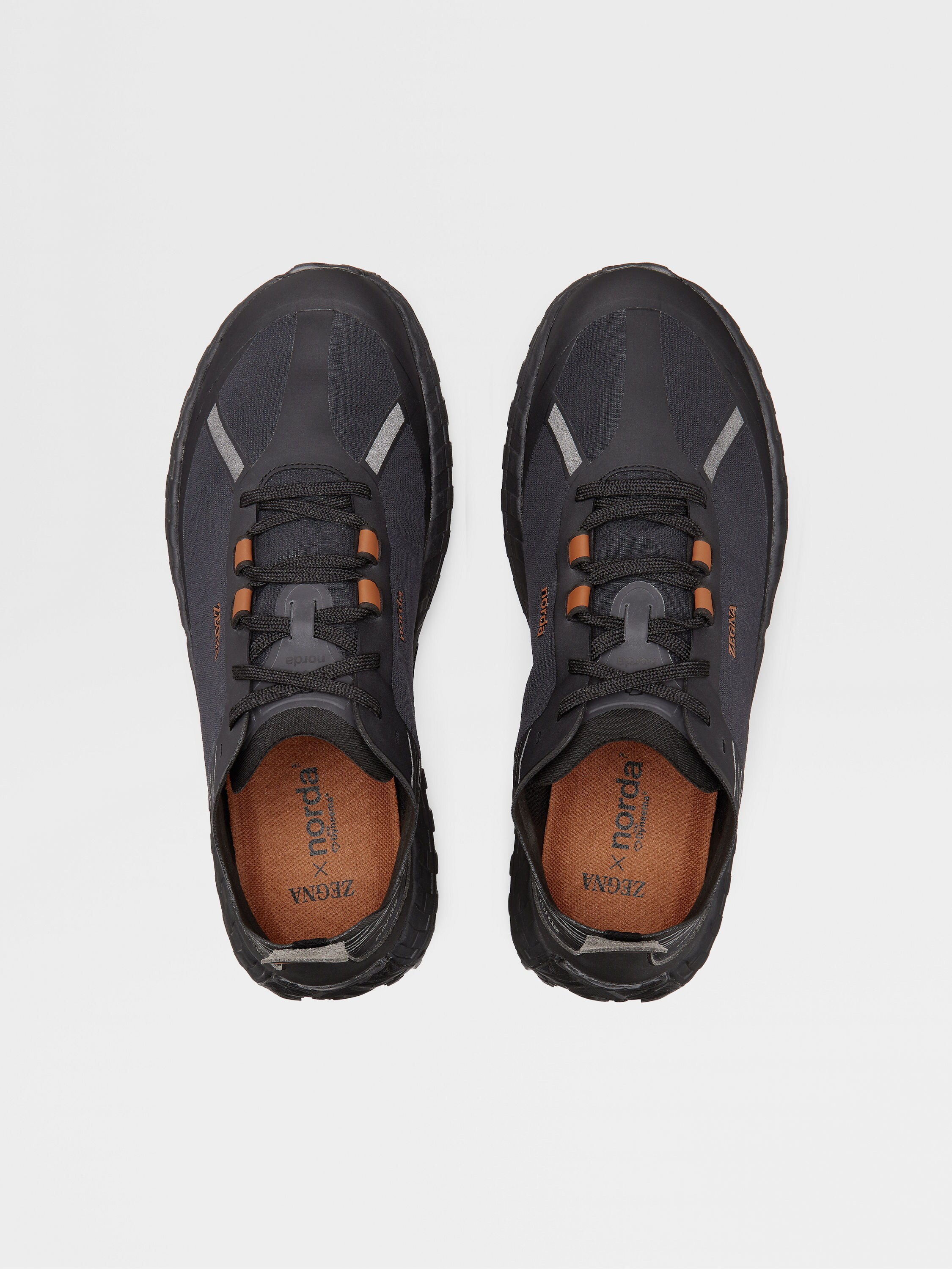 ZEGNA x norda™ 001 Black Technical Fabric Sneakers Product detail photo #4
