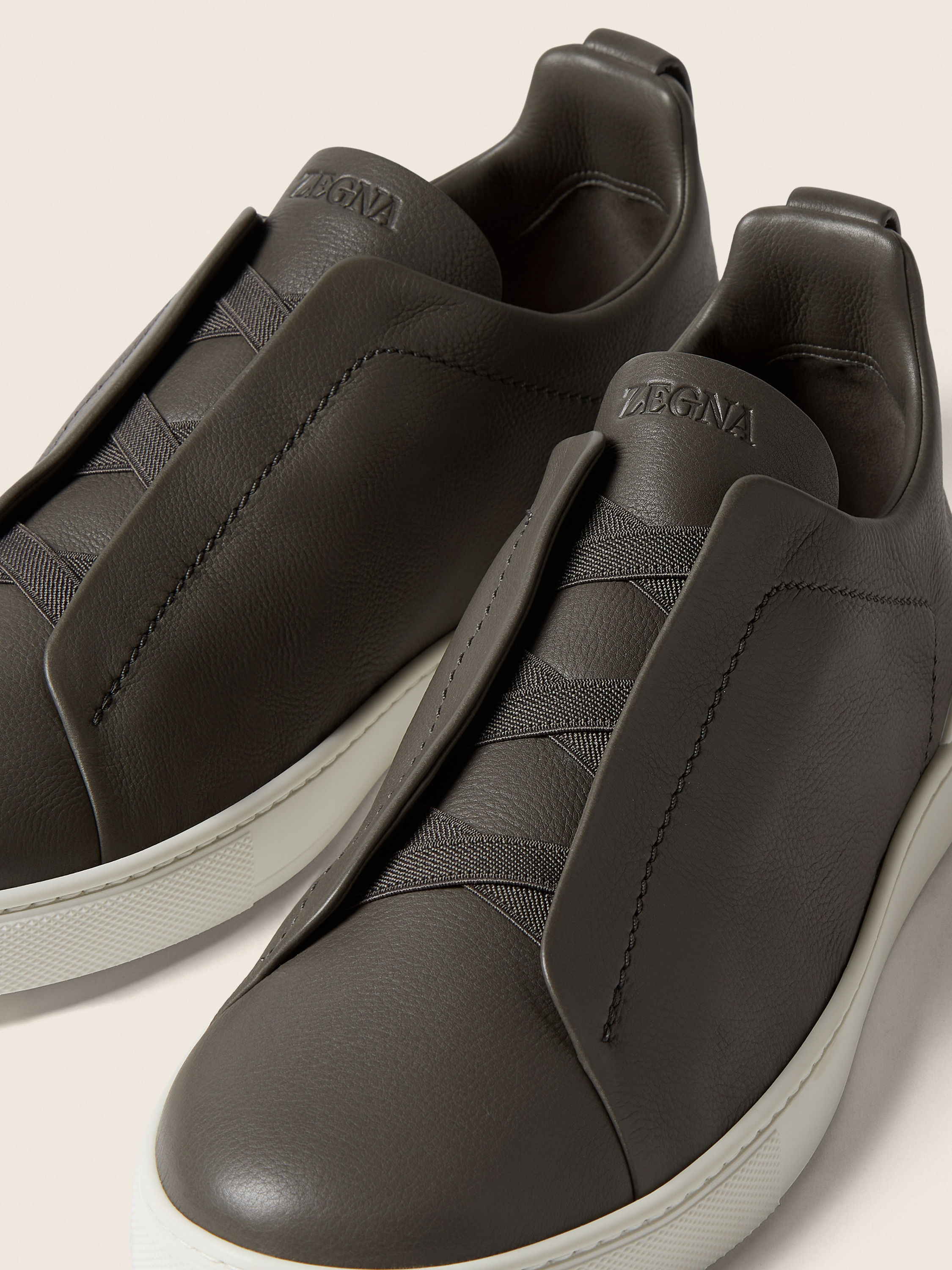 Dark Taupe Triple Stitch™ SECONDSKIN Sneakers Product detail photo #1