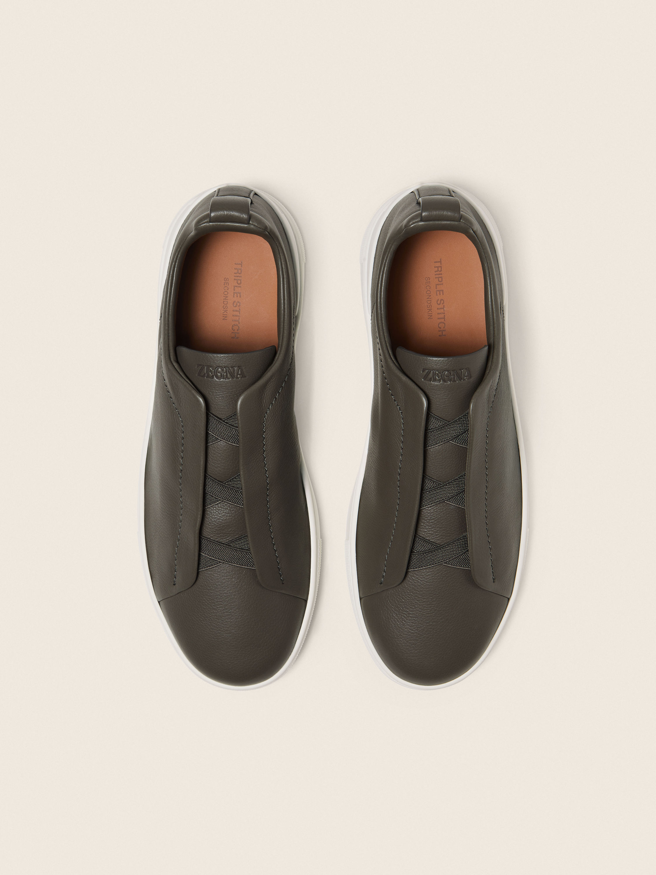 Dark Taupe Triple Stitch™ SECONDSKIN Sneakers Product detail photo #2