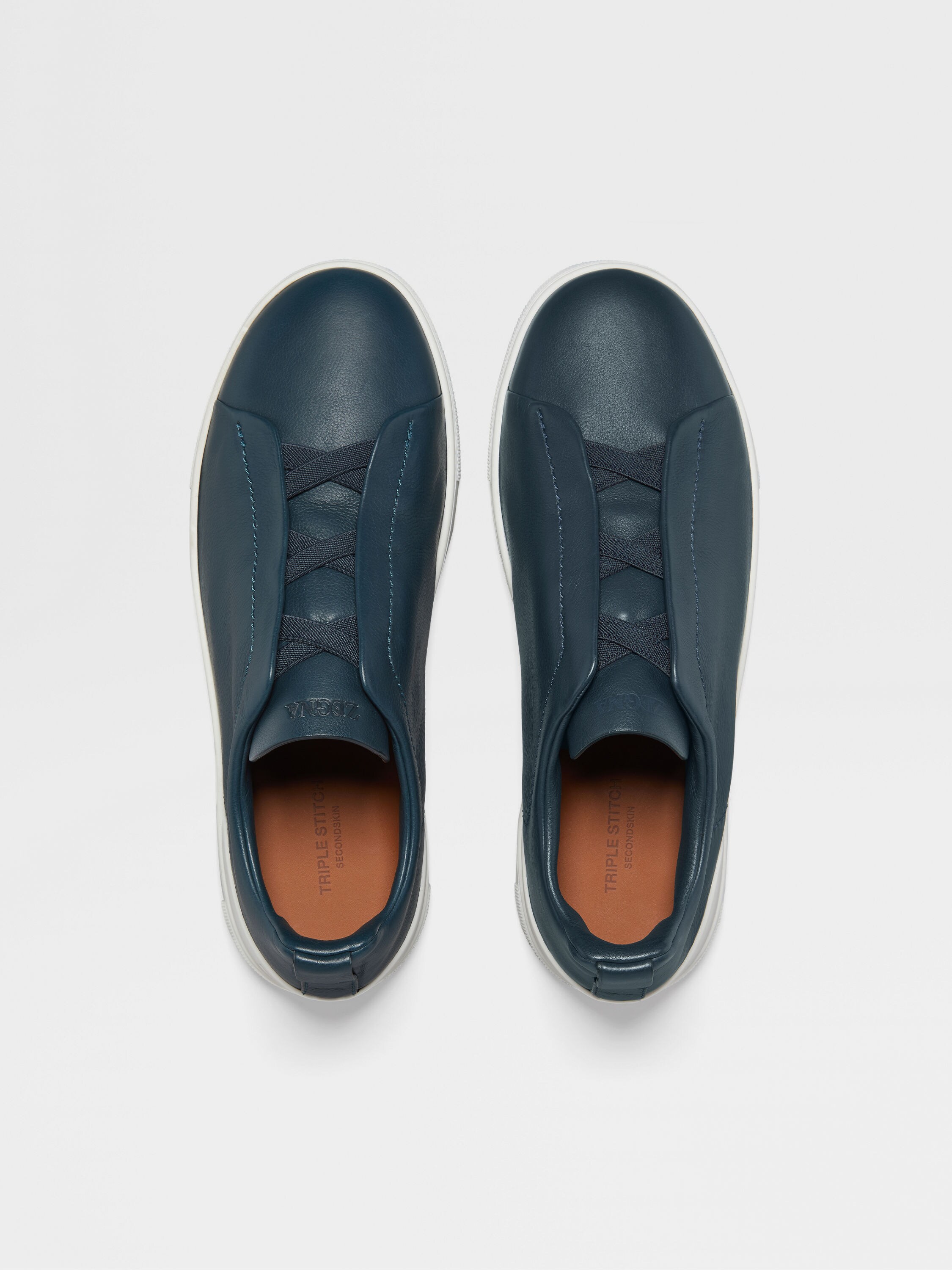 Dark Teal Blue Triple Stitch™ SECONDSKIN Sneakers Product detail photo #2