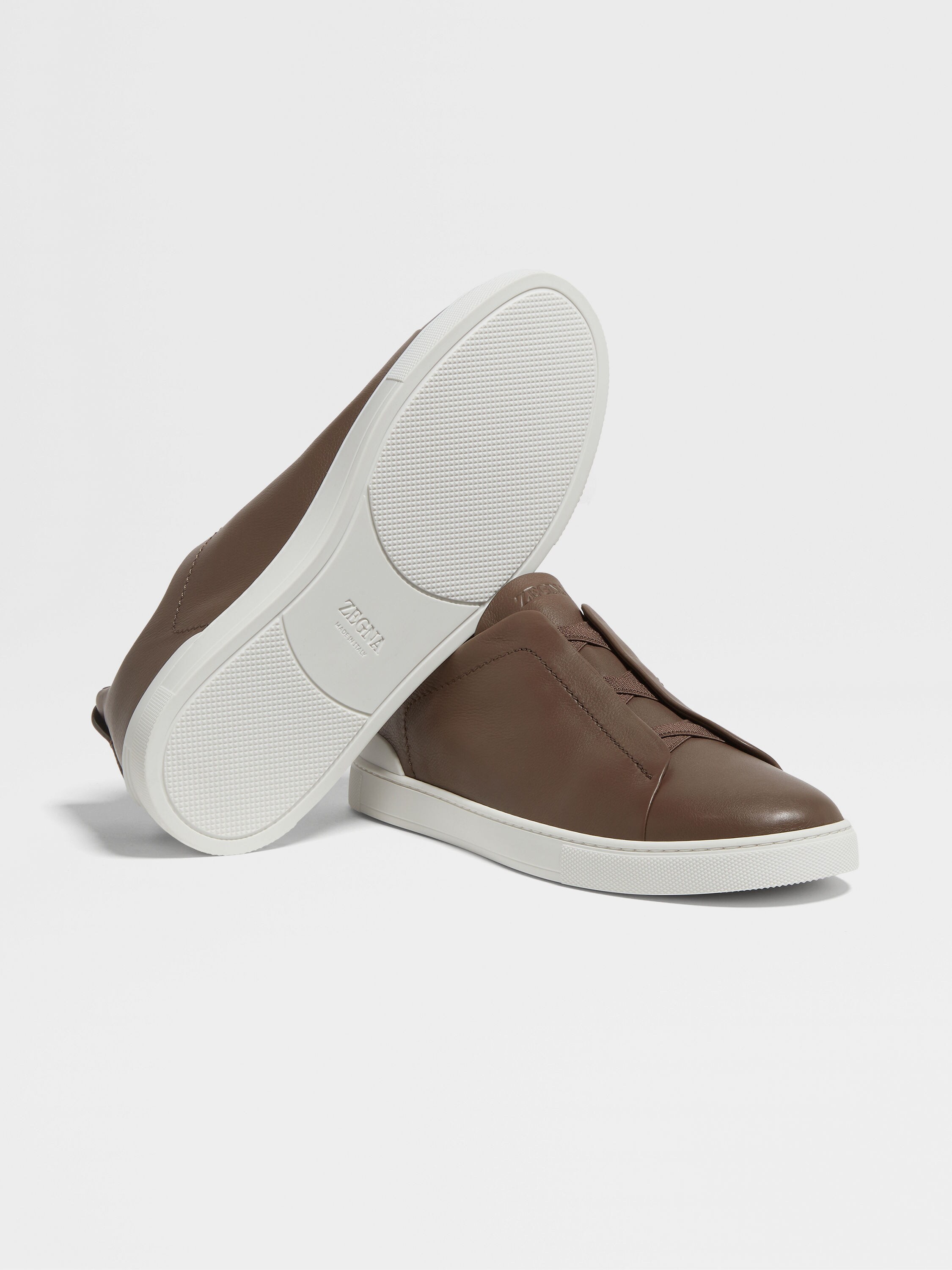 Brown Triple Stitch™ SECONDSKIN Sneakers Product detail photo #4