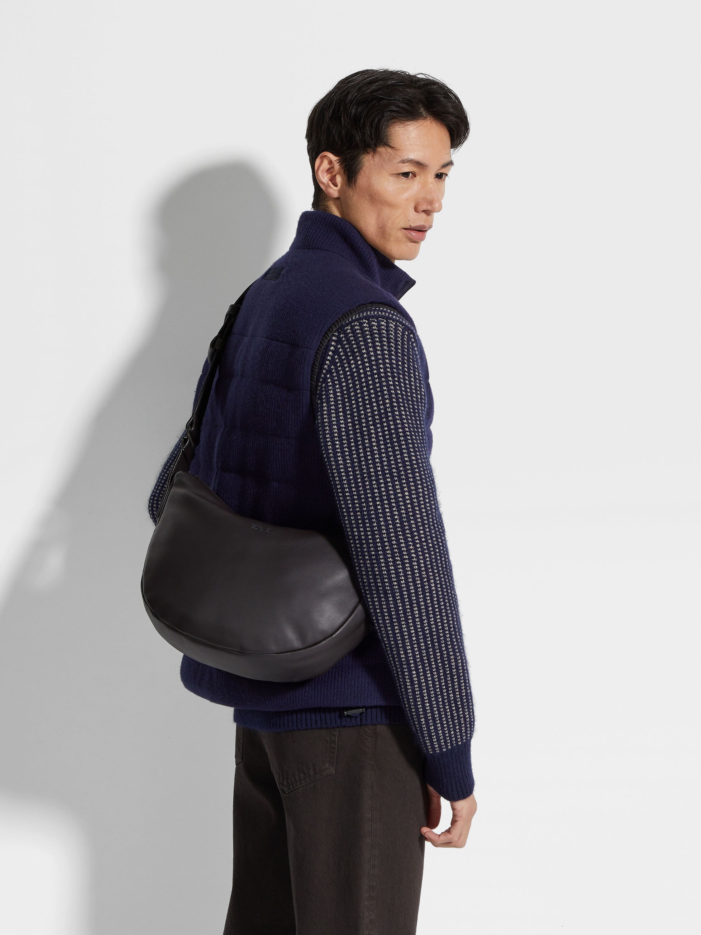 Dark Brown SECONDSKIN Hobo Panorama Micro Bag Product detail photo #1