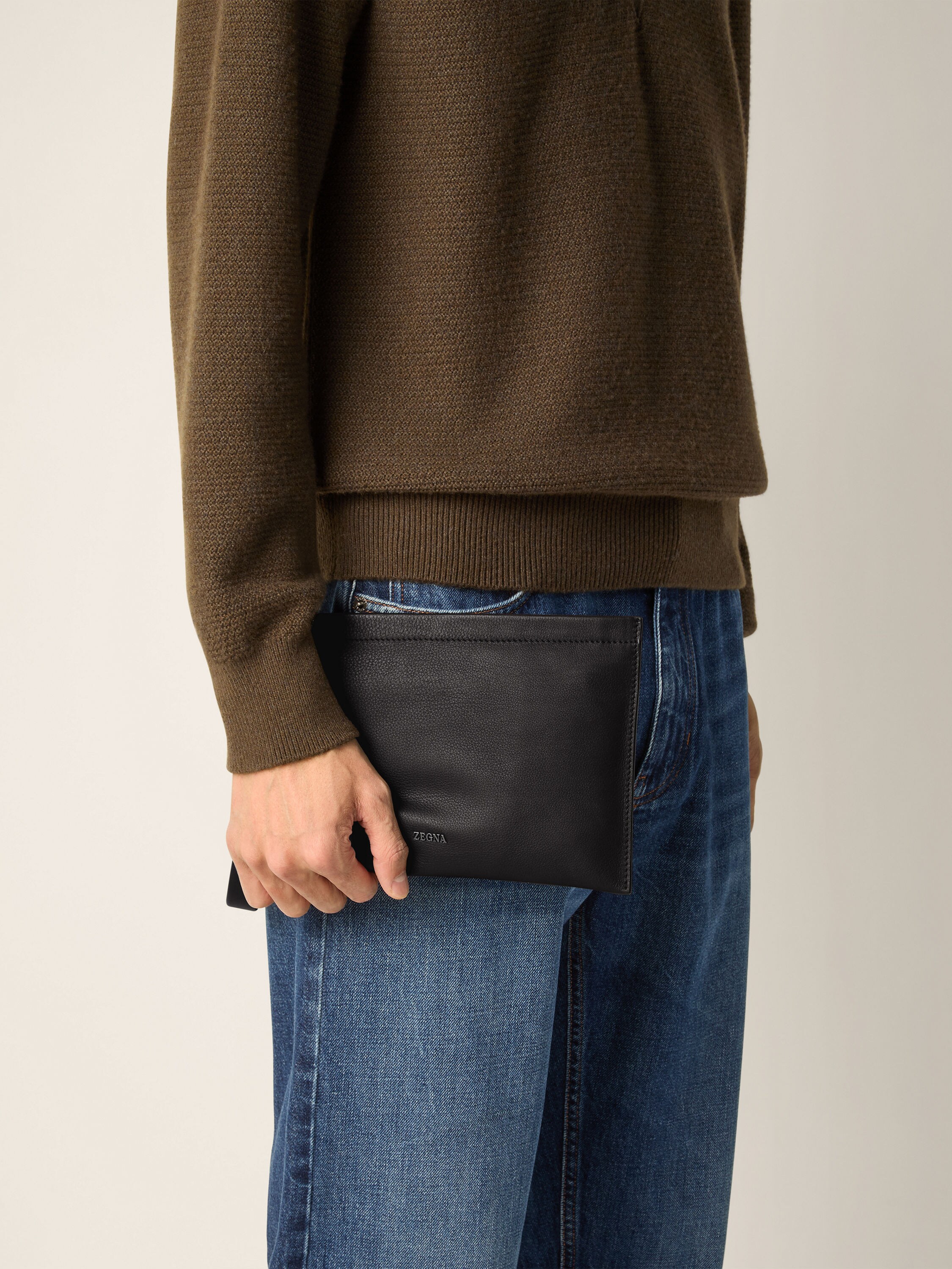 Dark Brown SECONDSKIN Mini Pouch Product detail photo #3