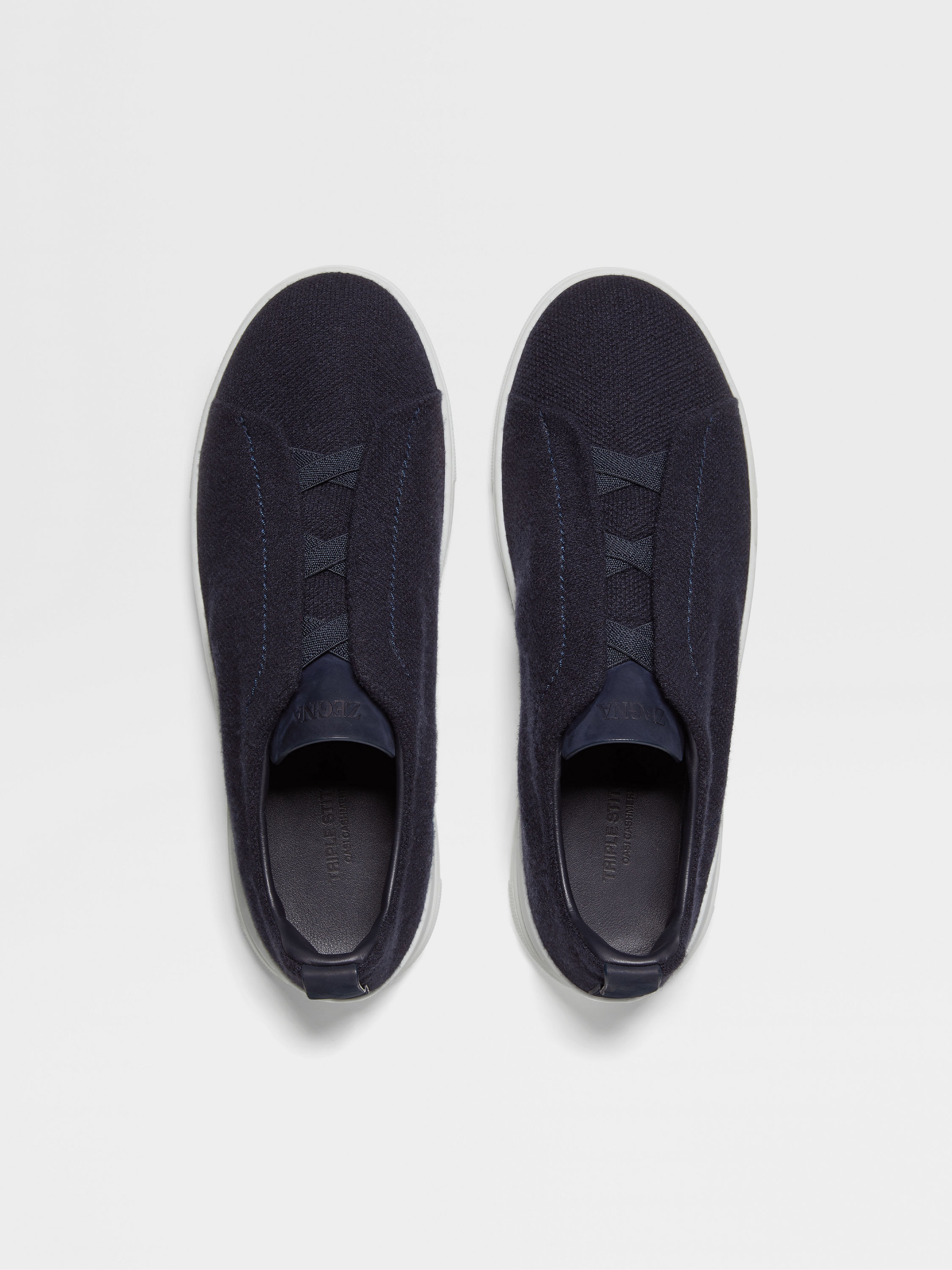 Navy Blue Triple Stitch™ Oasi Cashmere Sneakers Product detail photo #2