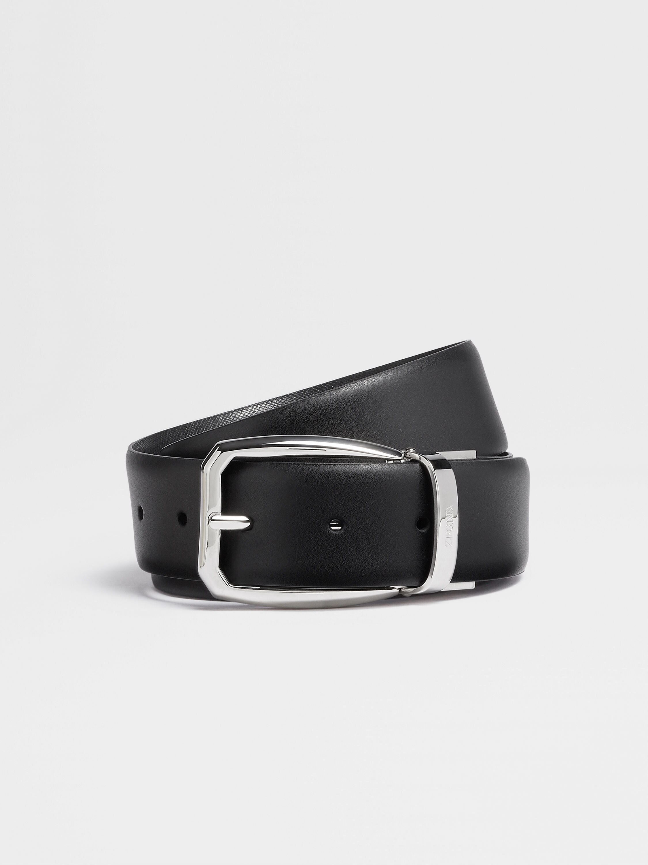 Black Reversible Leather Belt Main product photo