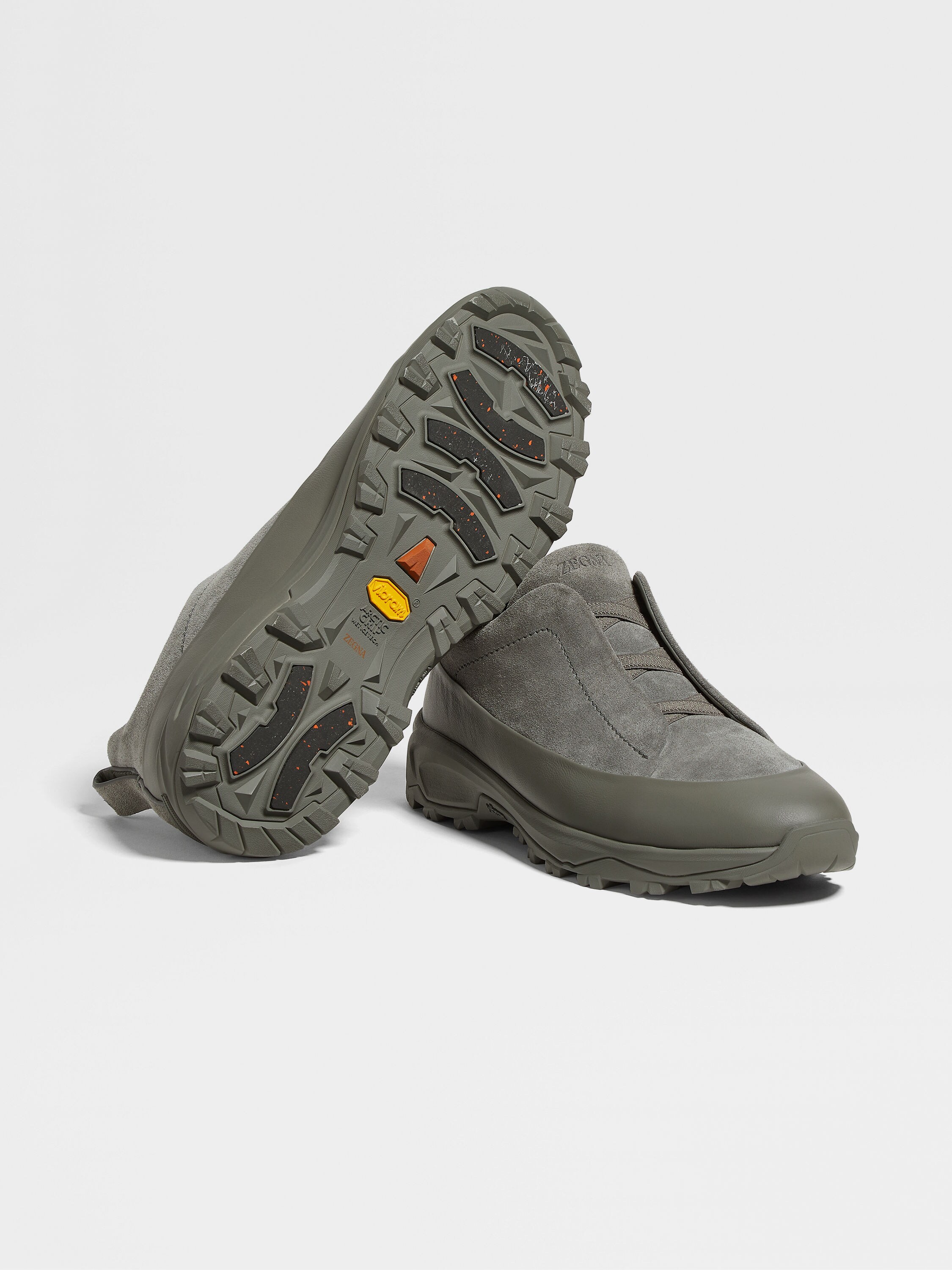 Grey Suede and Leather Triple Stitch™ Monte Sneakers Product detail photo #5