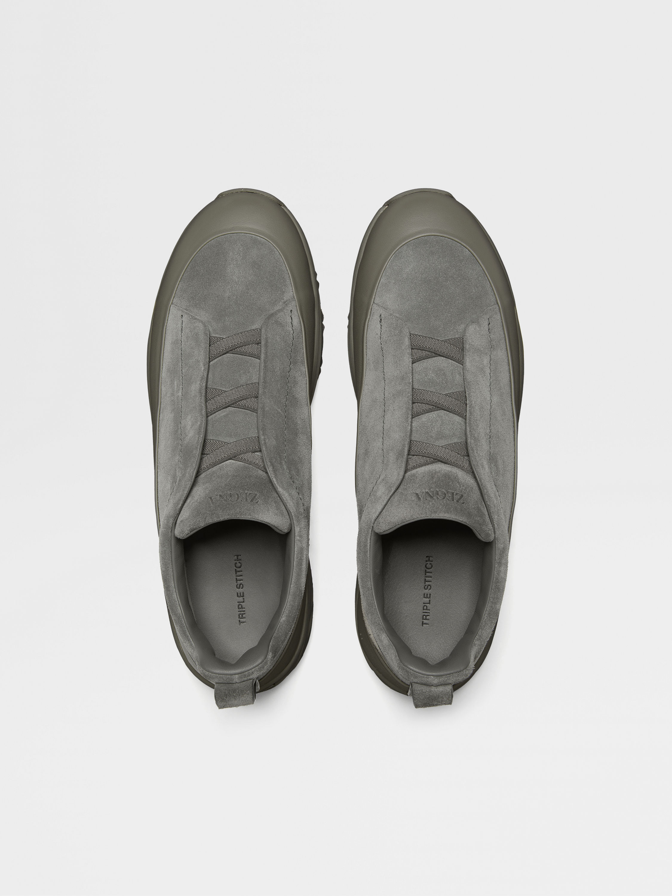 Grey Suede and Leather Triple Stitch™ Monte Sneakers Product detail photo #3