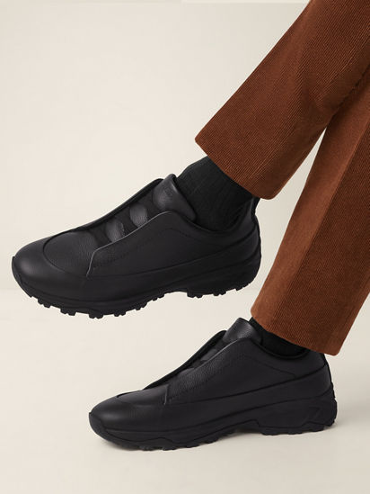 ピッチブラック Black Leather Triple Stitch™ Monte Sneakers FW26 35545172 | Zegna CN