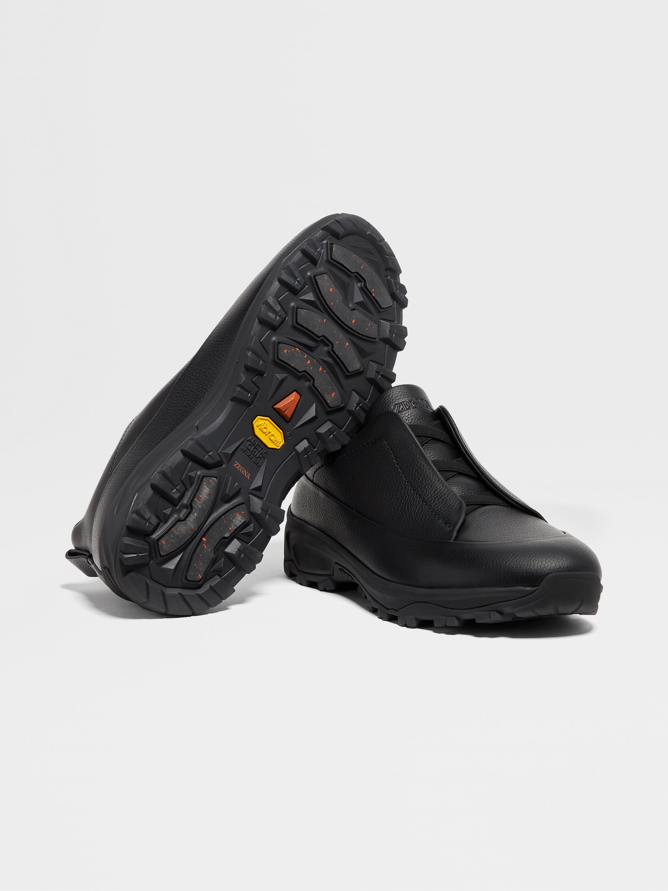 黑色皮革 Triple Stitch™ Monte 奢华休闲鞋 产品细节图 #4