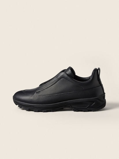 Black Leather Triple Stitch™ Monte Sneakers FW26 35545172 | Zegna CN