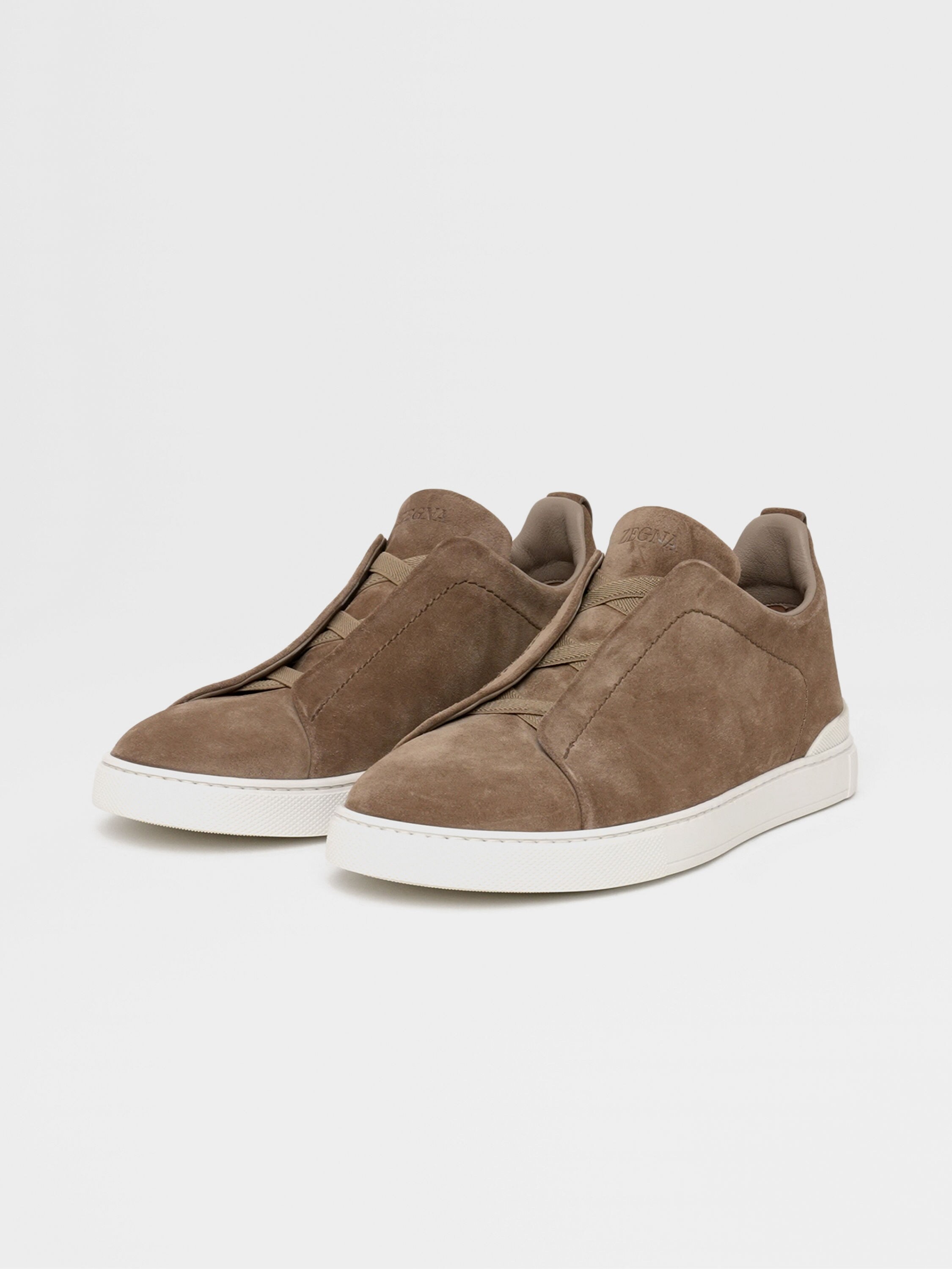 Dark Beige Suede Triple Stitch™ Sneakers