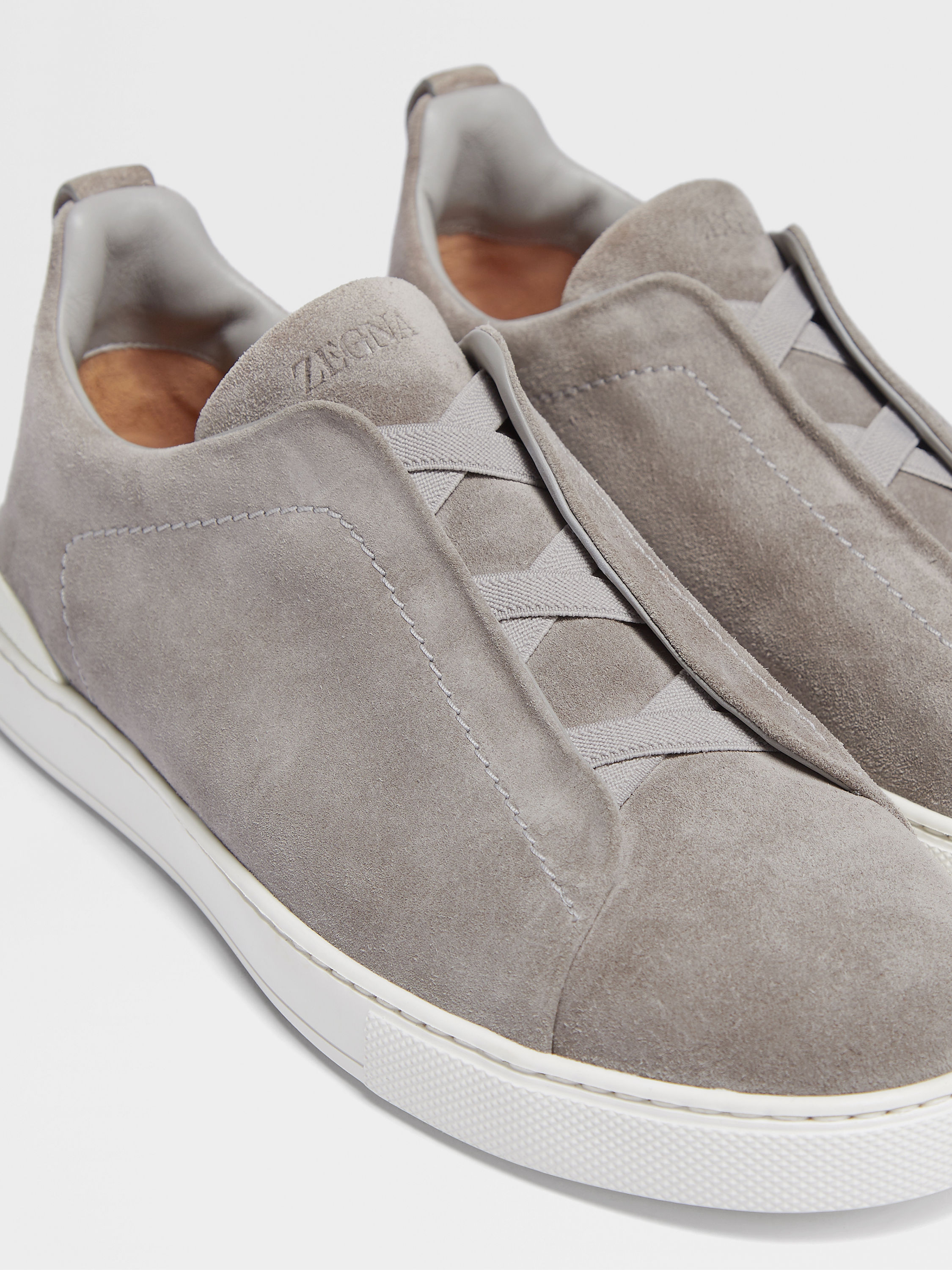 Grey Mélange Suede Triple Stitch™ Sneakers Product detail photo #2