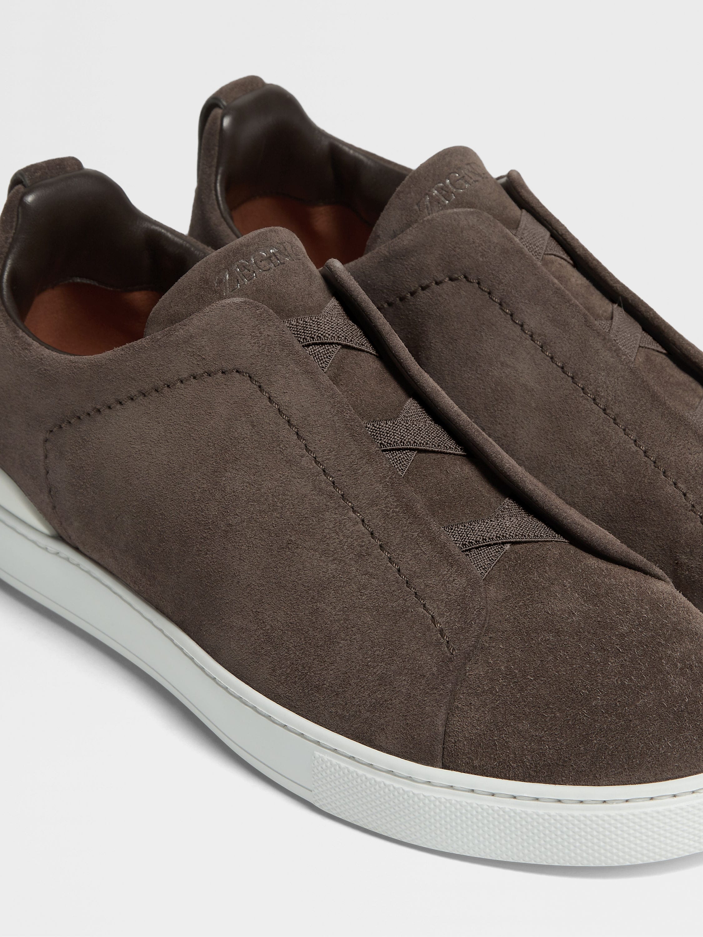 Brown Suede Triple Stitch™ Sneakers Product detail photo #2