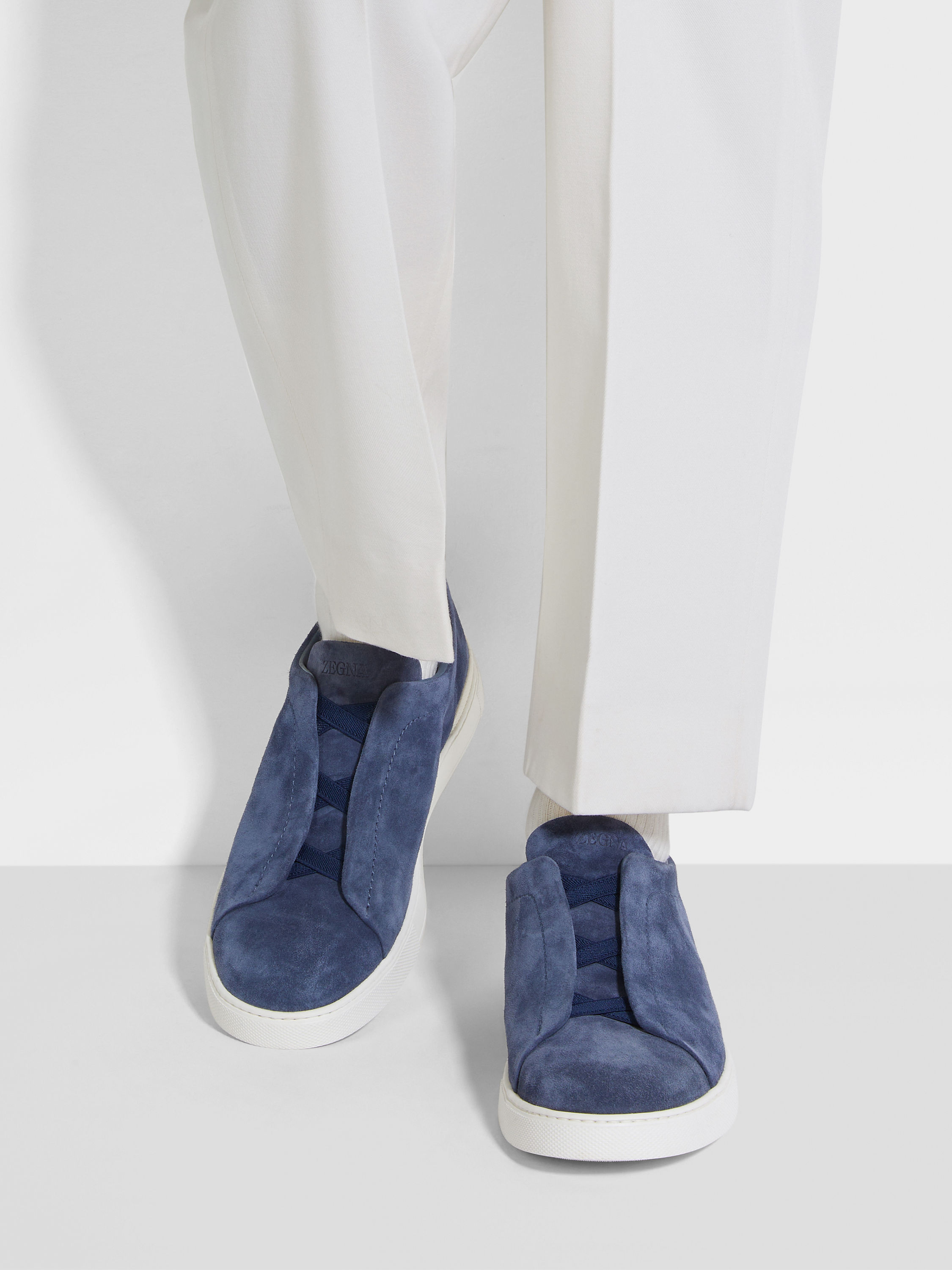 Utility Blue Suede Triple Stitch™ Sneakers Product detail photo #1