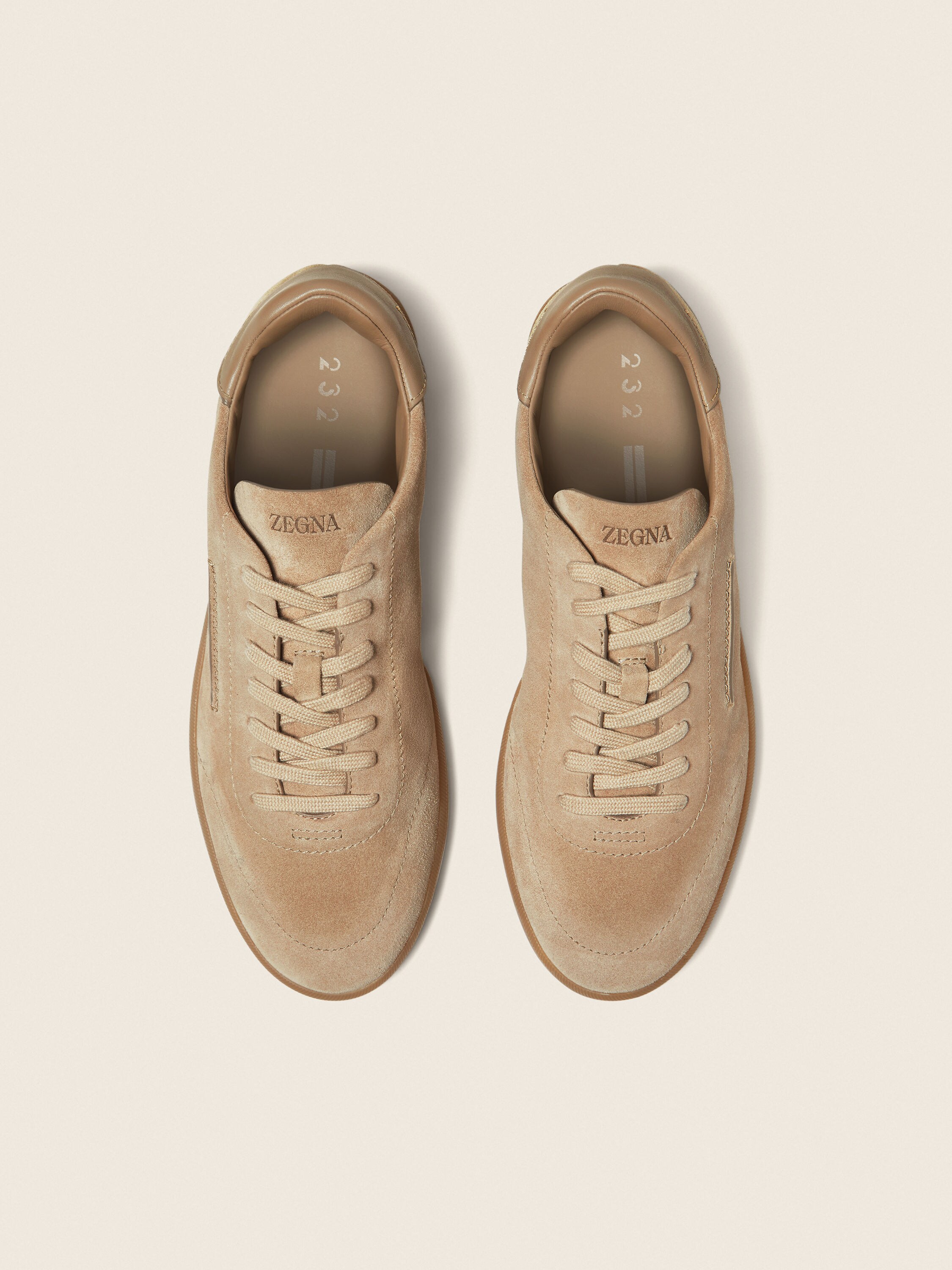 Beige 232 Suede Sneakers Product detail photo #3