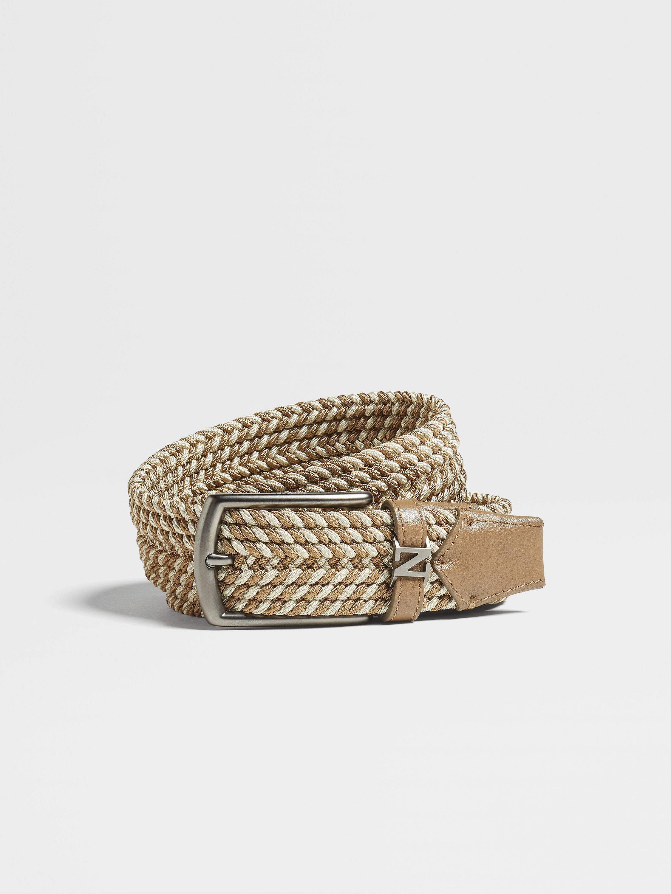 Dark Beige Rayon Belt