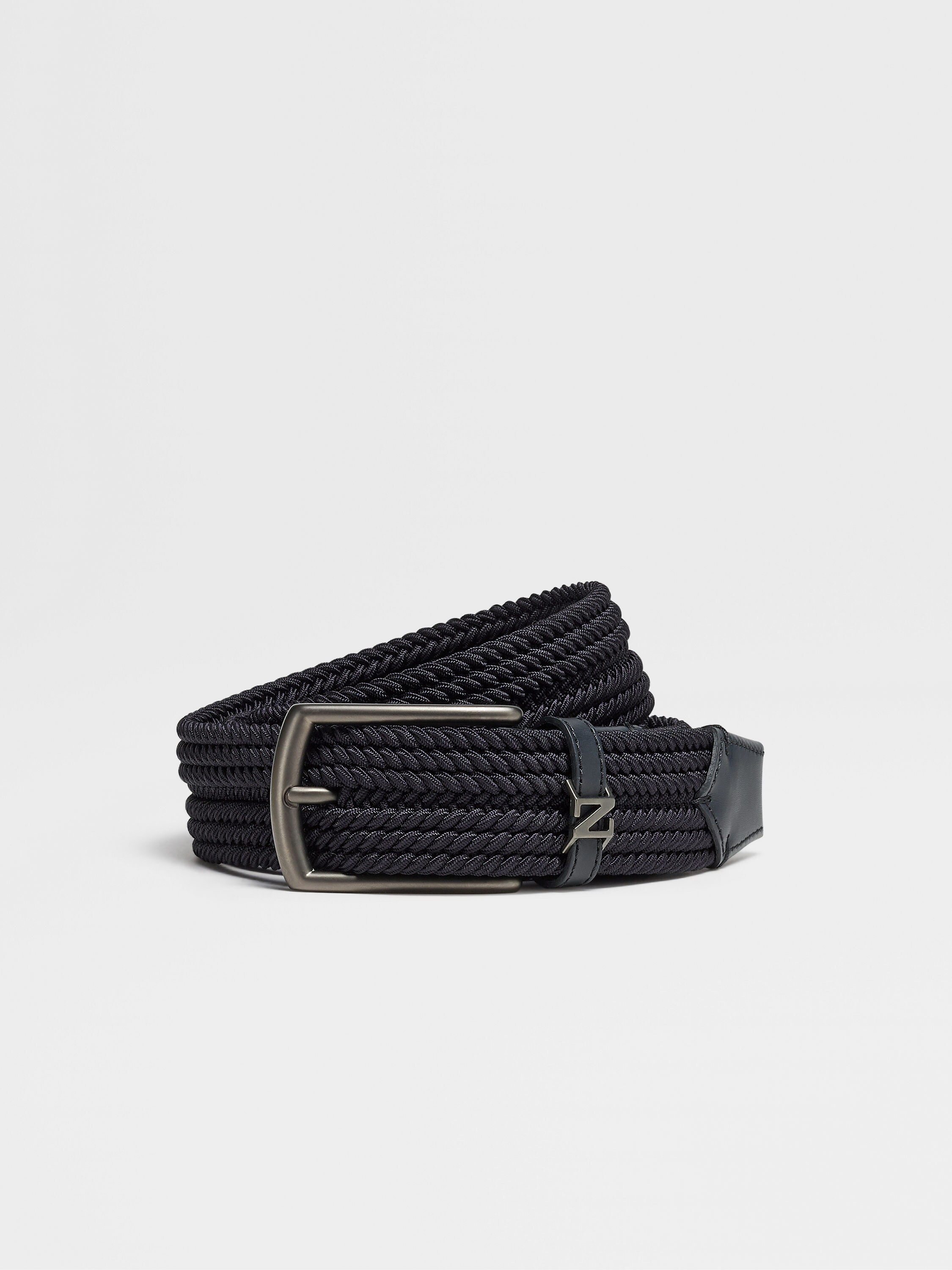 Navy Blue Rayon Belt