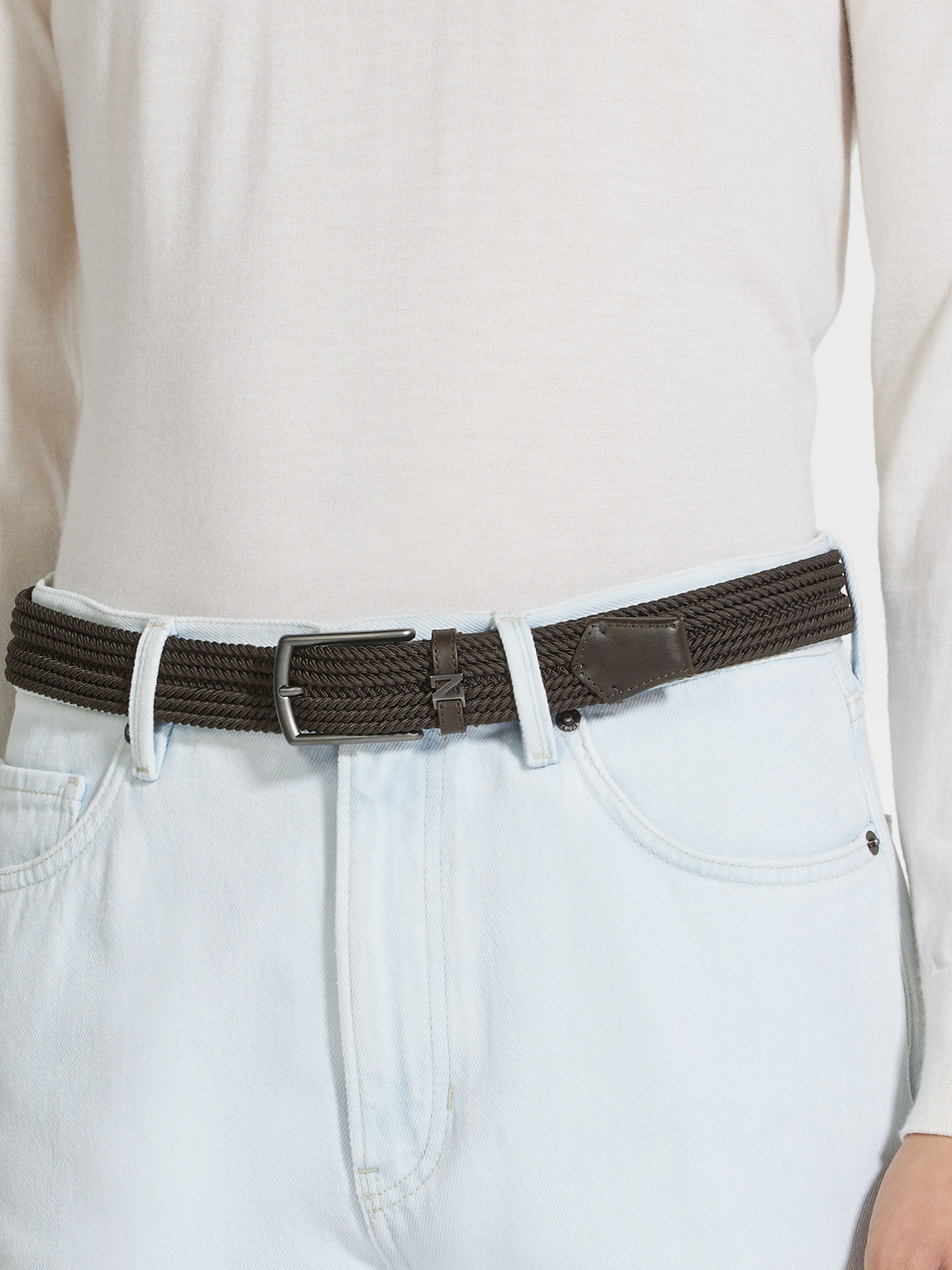 深棕色人造丝皮带 产品细节图 #2