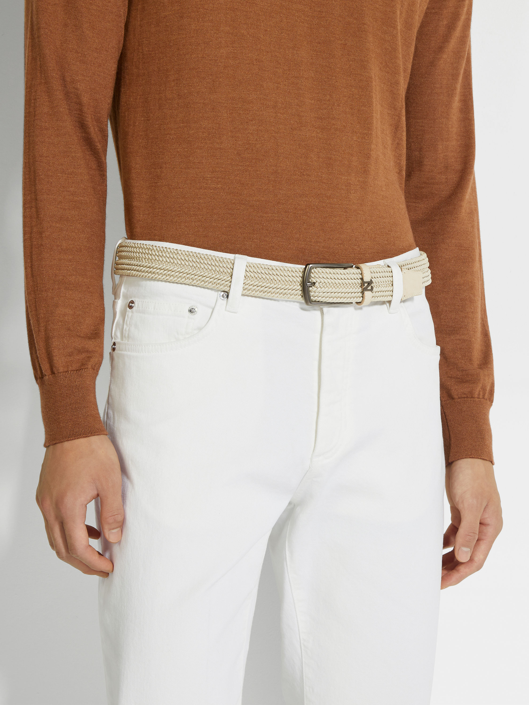 Light Beige Rayon Belt Product detail photo #2