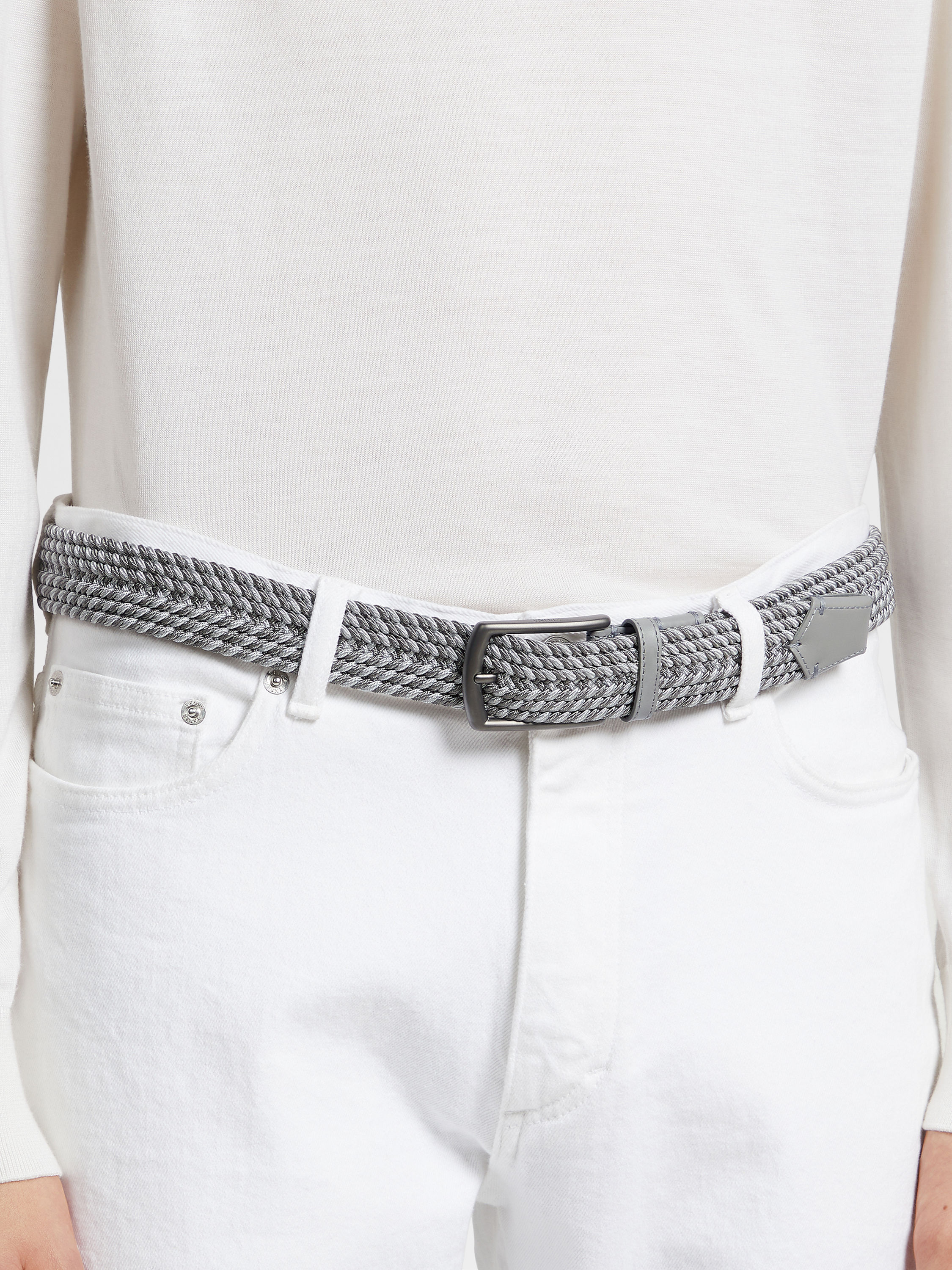 Grey Mélange Rayon Belt Product detail photo #2