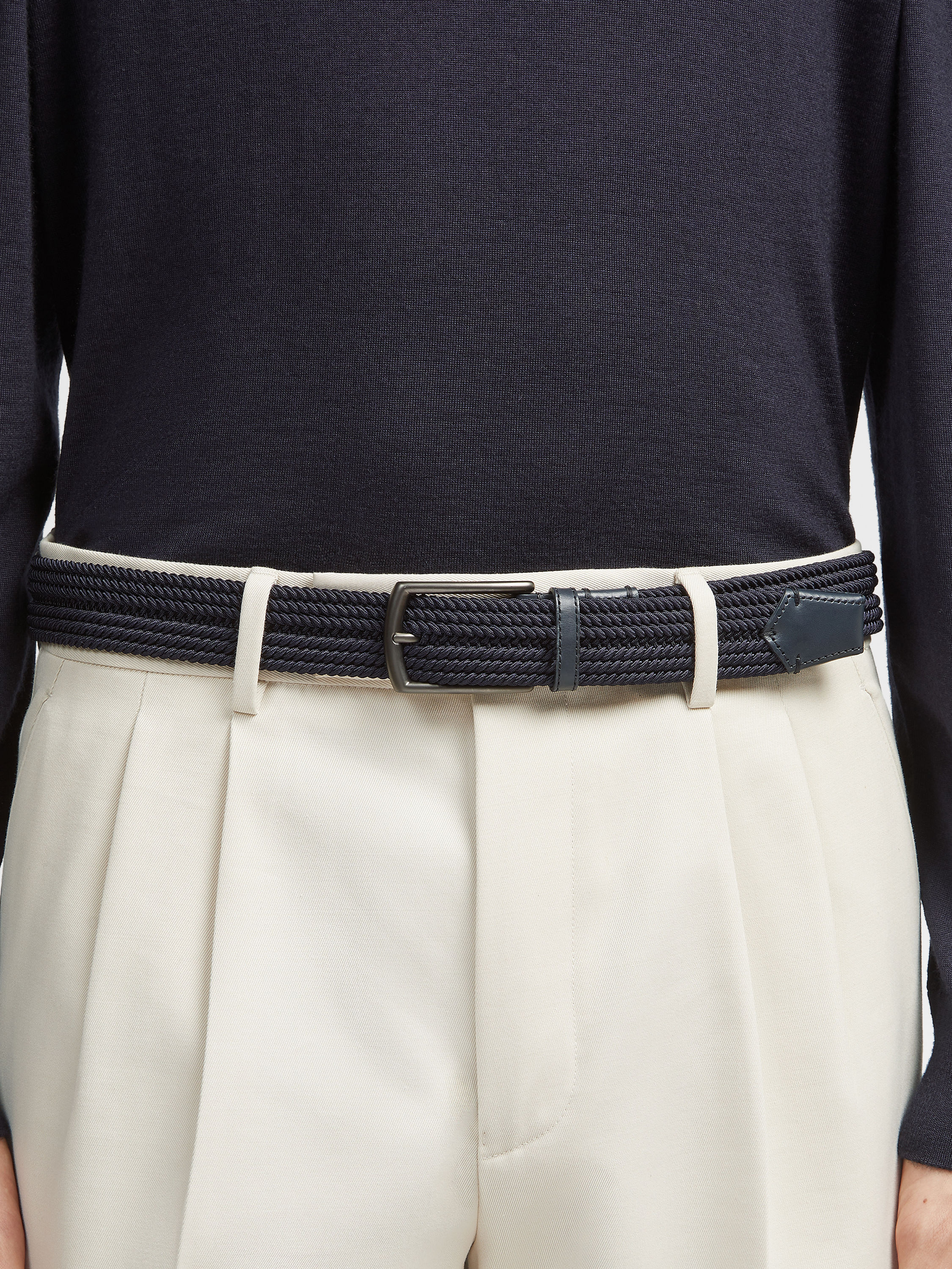Navy Blue Rayon Belt Product detail photo #2
