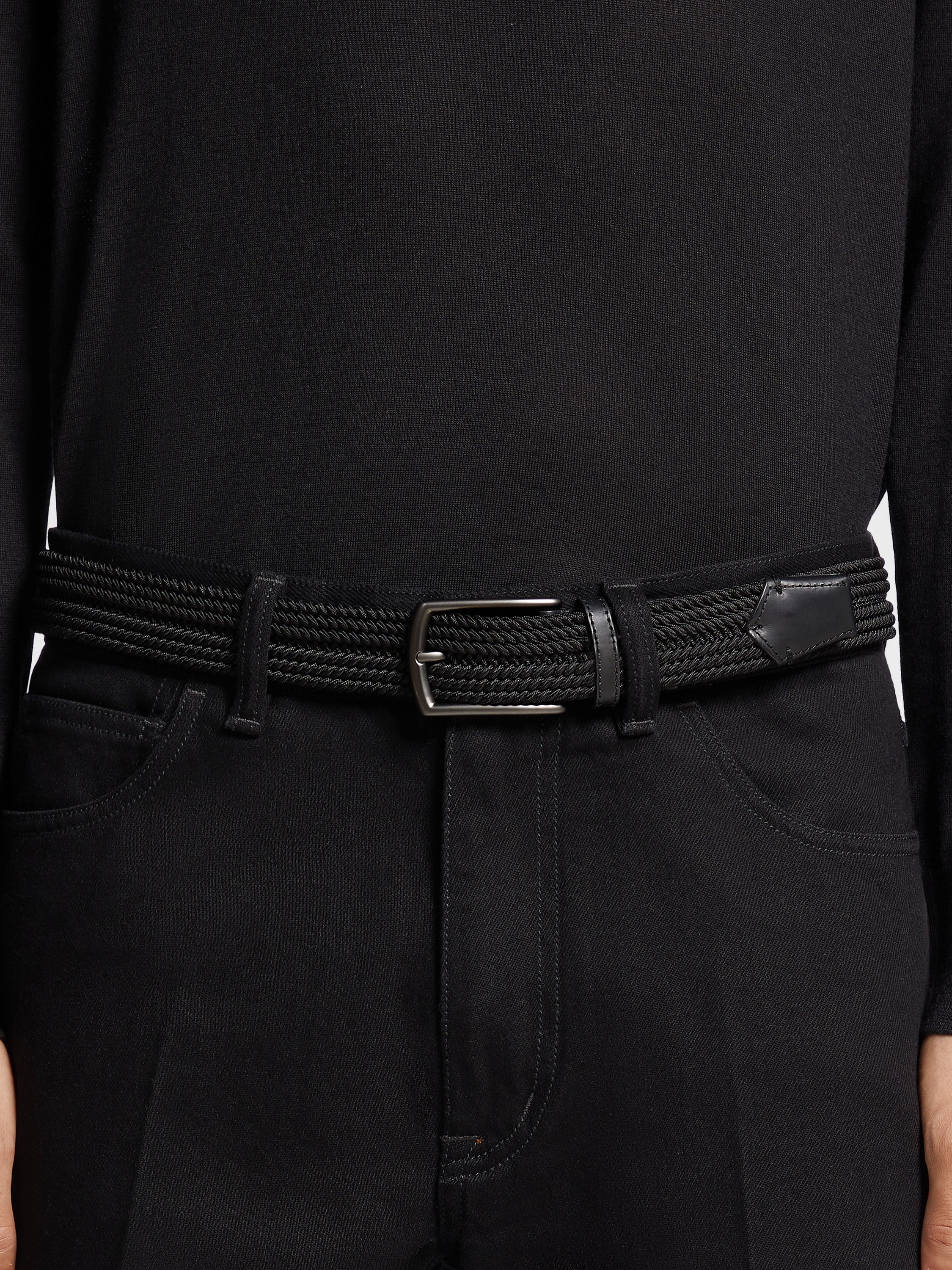 Black Rayon Belt Product detail photo #2