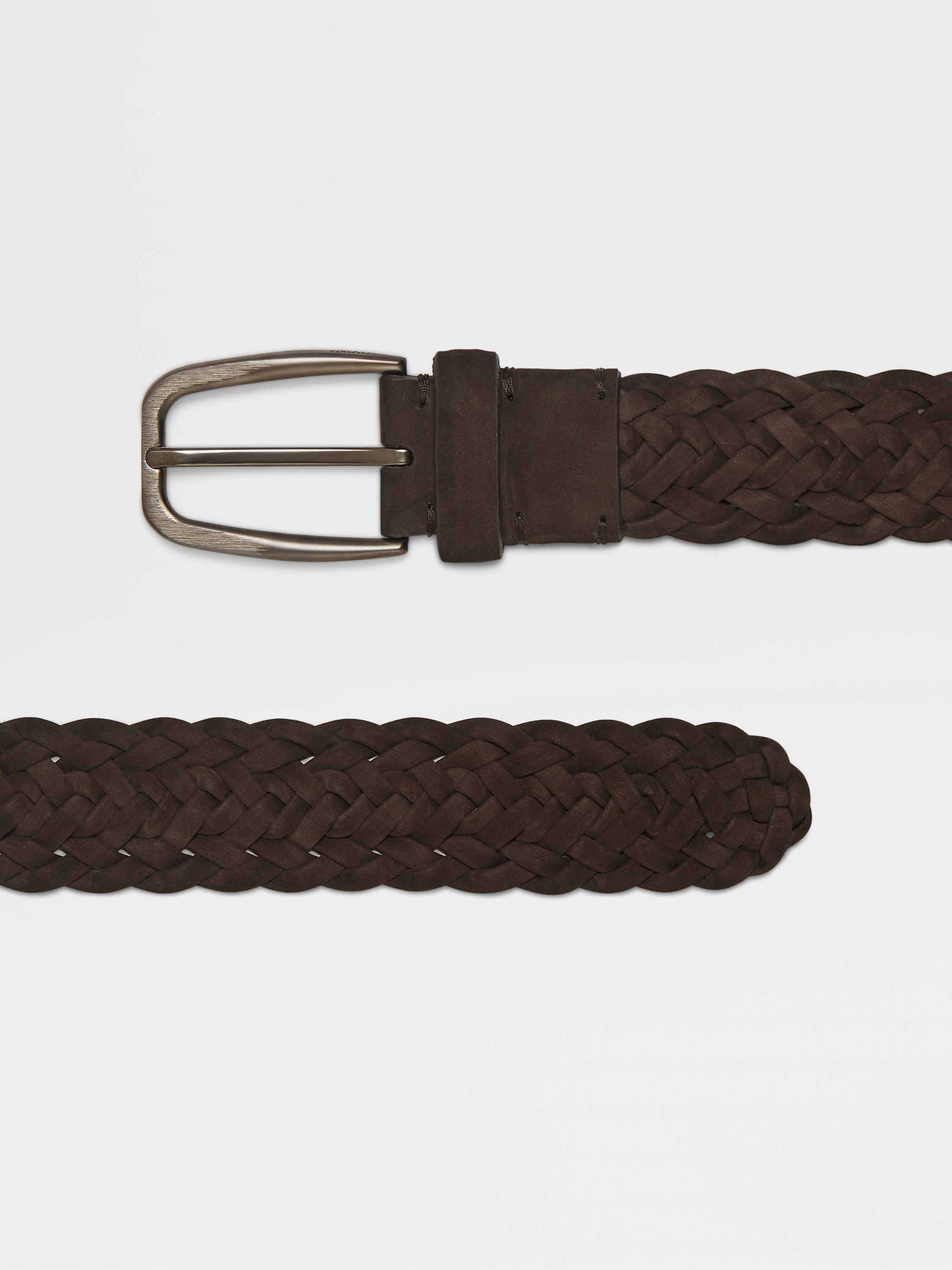 Dark Brown Leather Belt Product detail photo #1