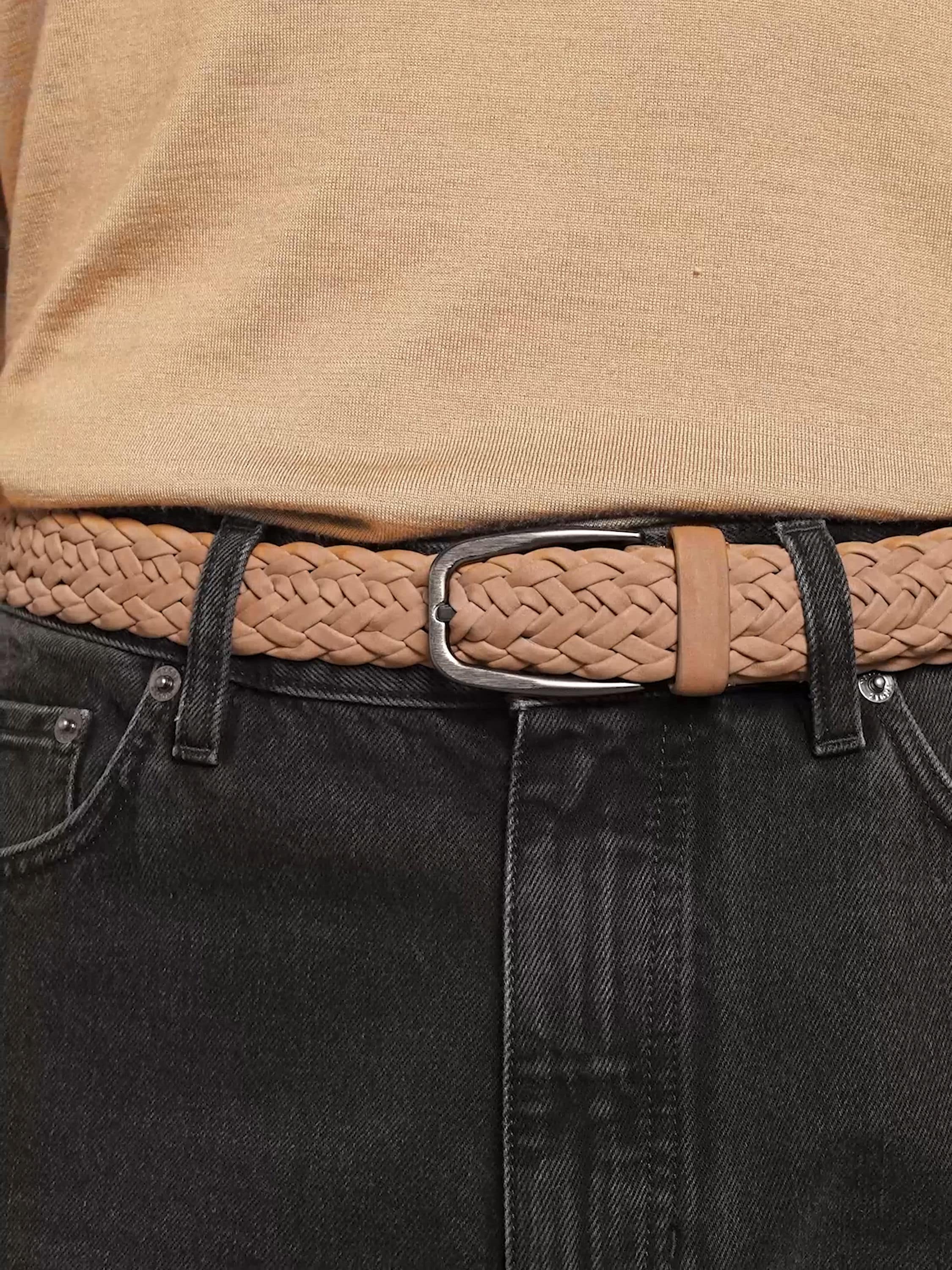 Beige Nubuck Belt