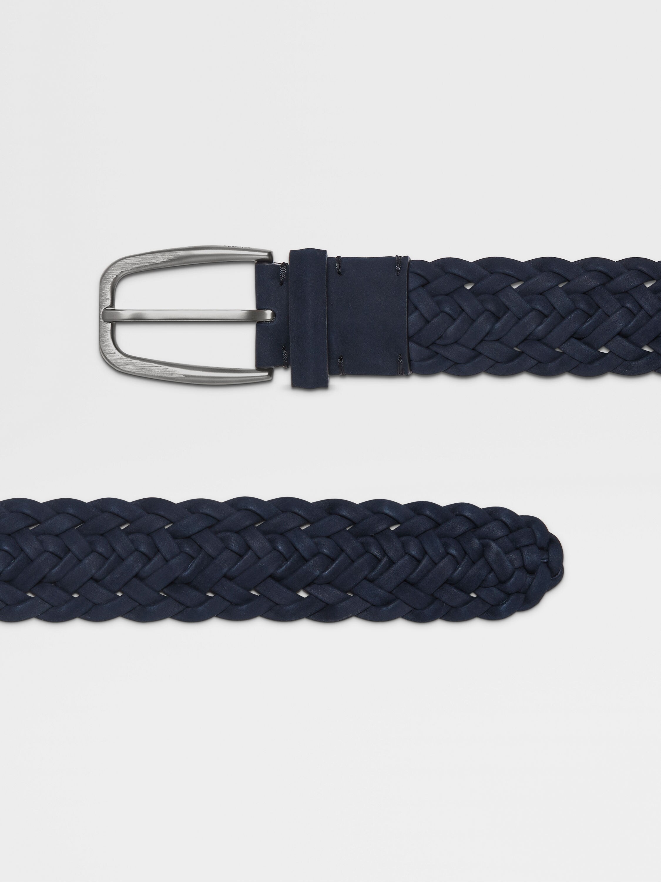 Dark Blue Leather Belt Product detail photo #1