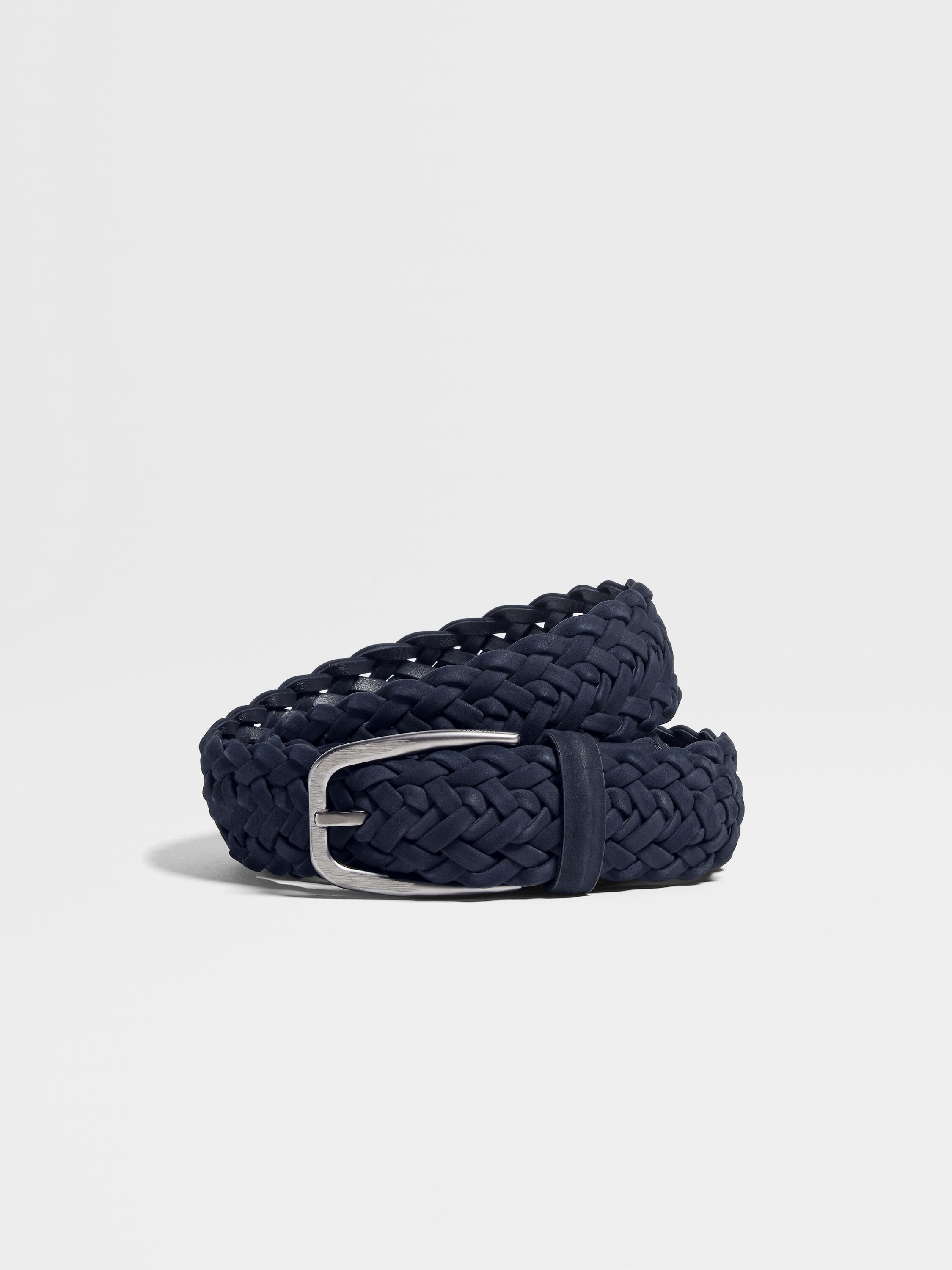 Dark Blue Leather Belt Main product photo