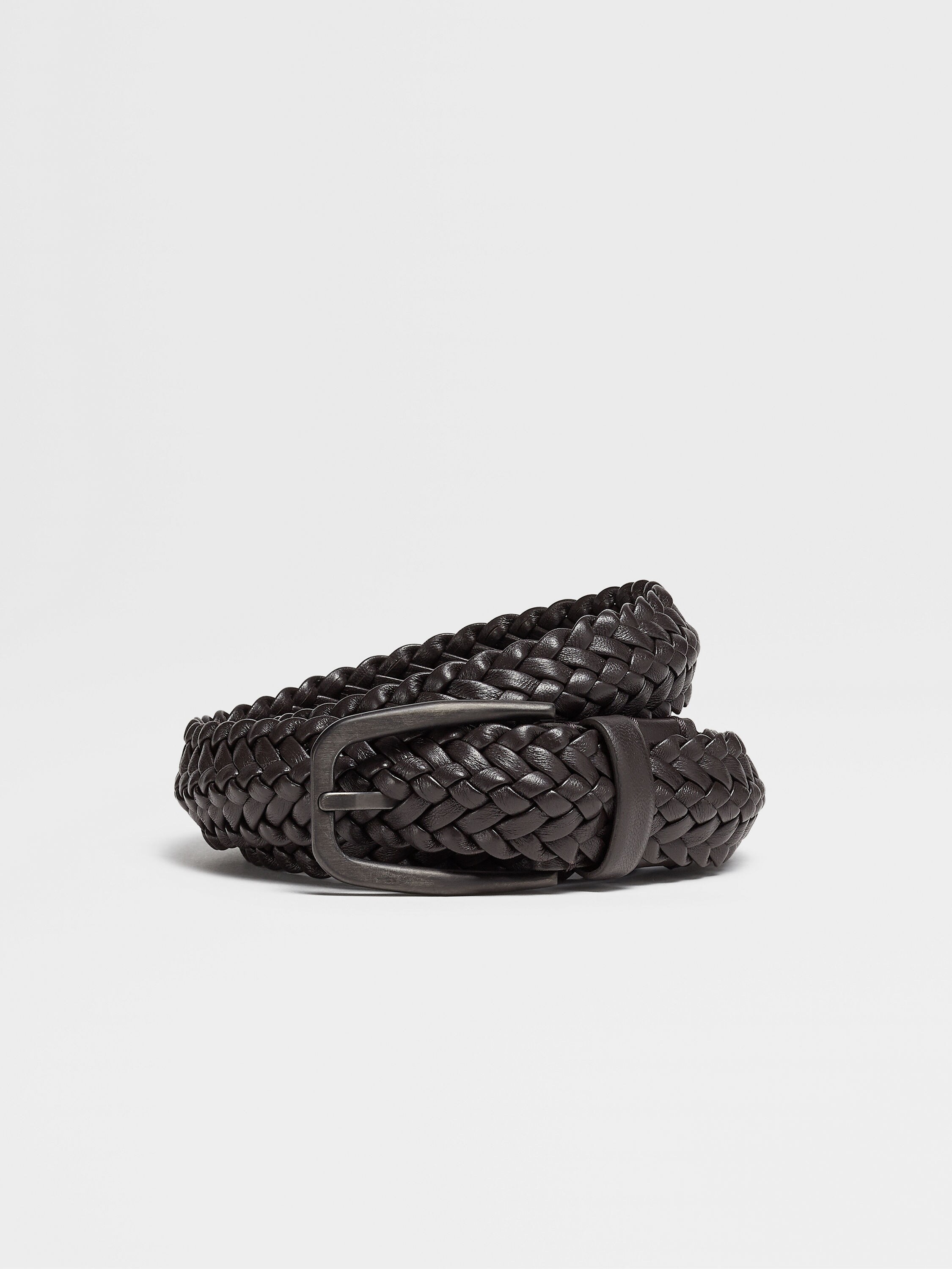 Dark Brown Leather Belt Main product photo