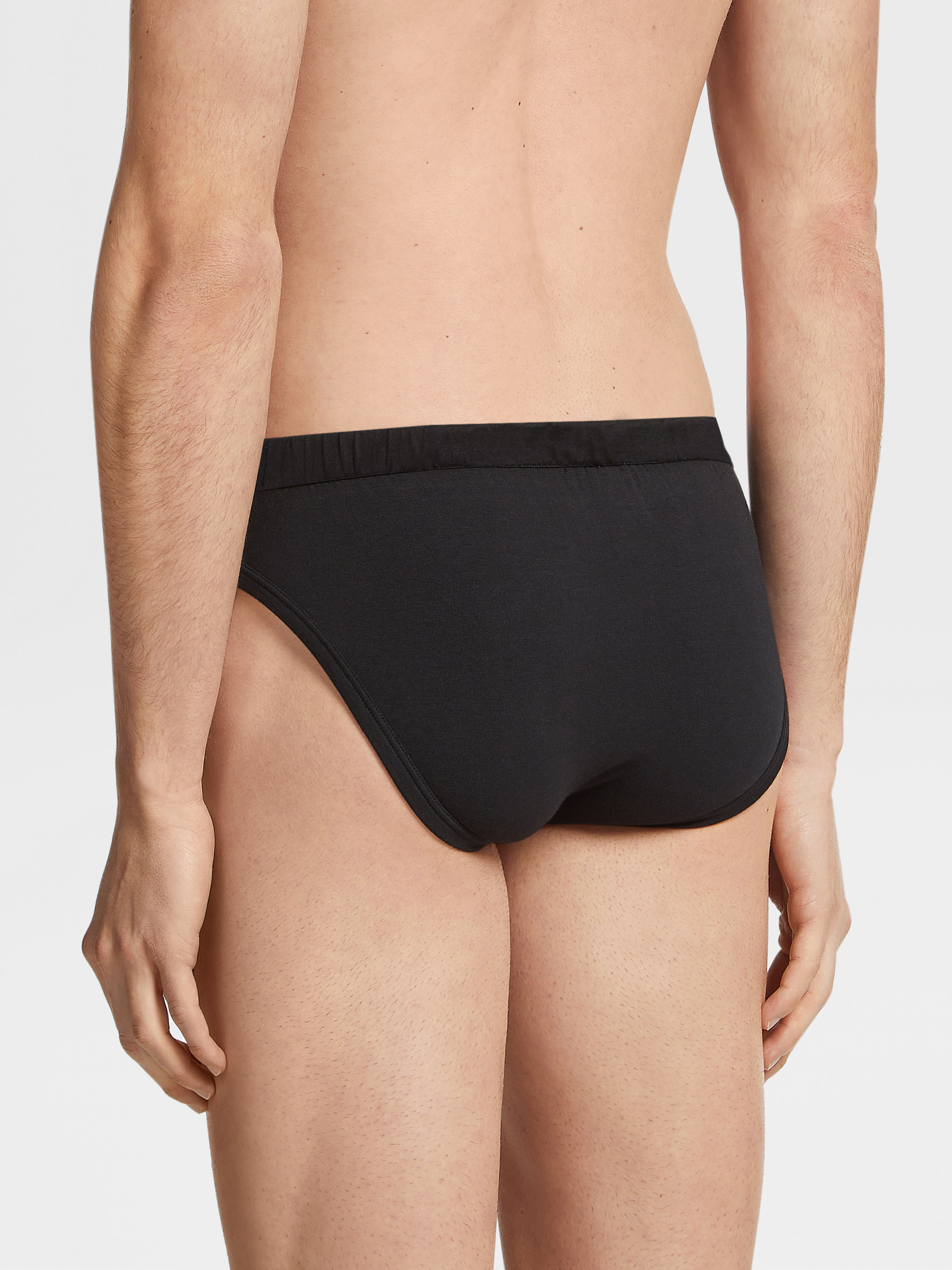 Black Cotton Briefs Product detail photo #2