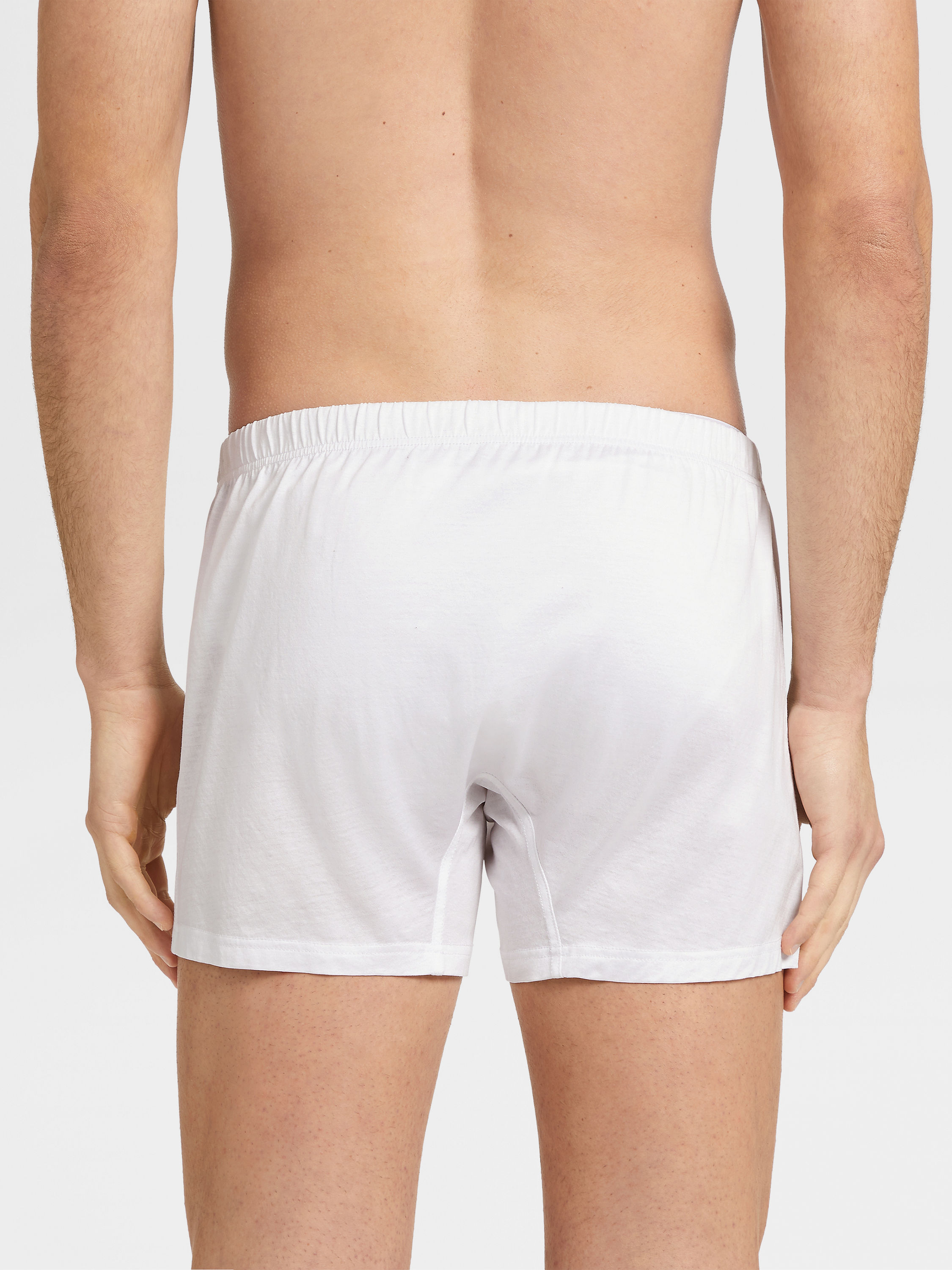 白色 Filoscozia 棉质平角短裤 产品细节图 #2