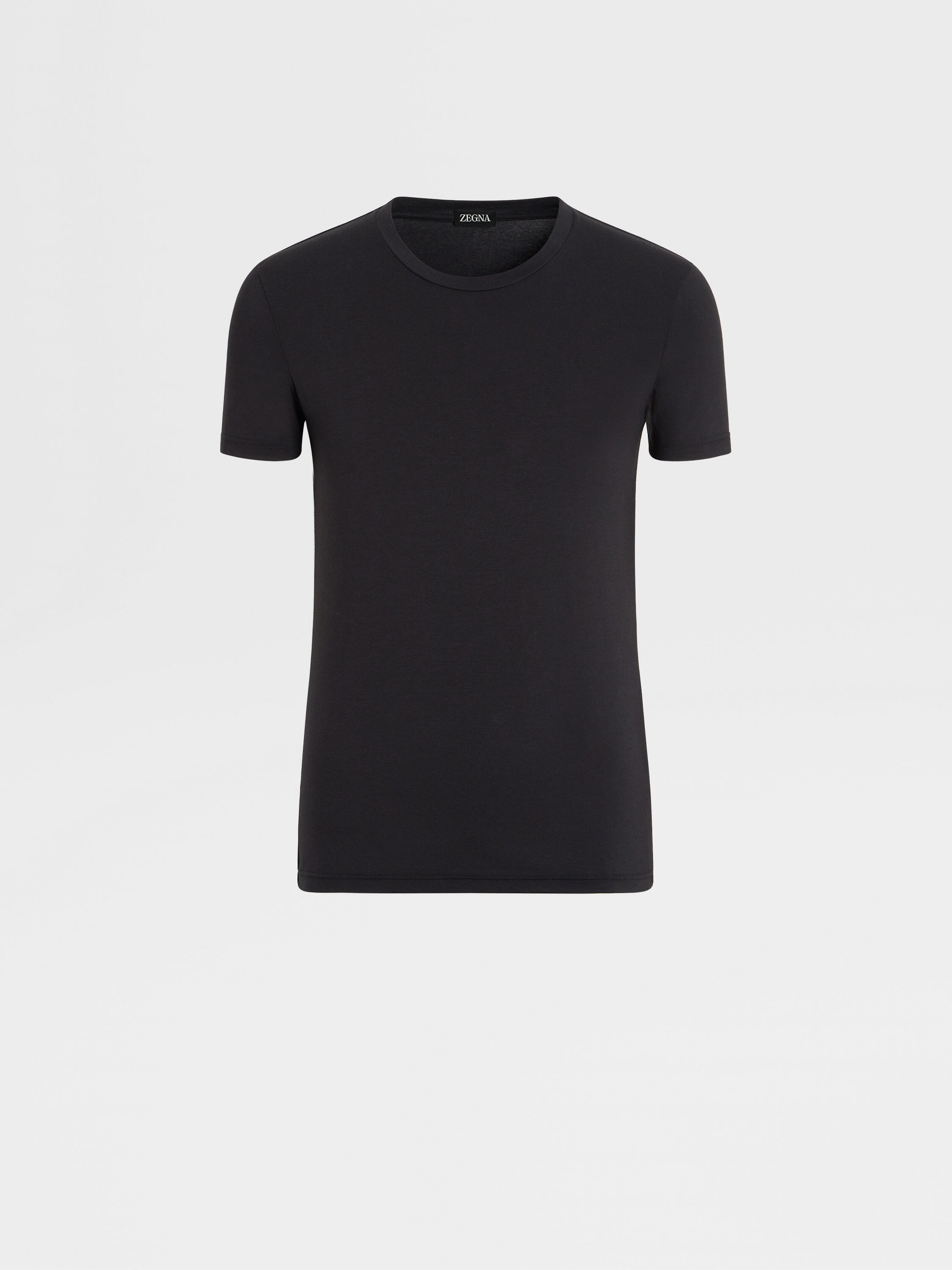 Black Stretch Cotton T-shirt Main product photo