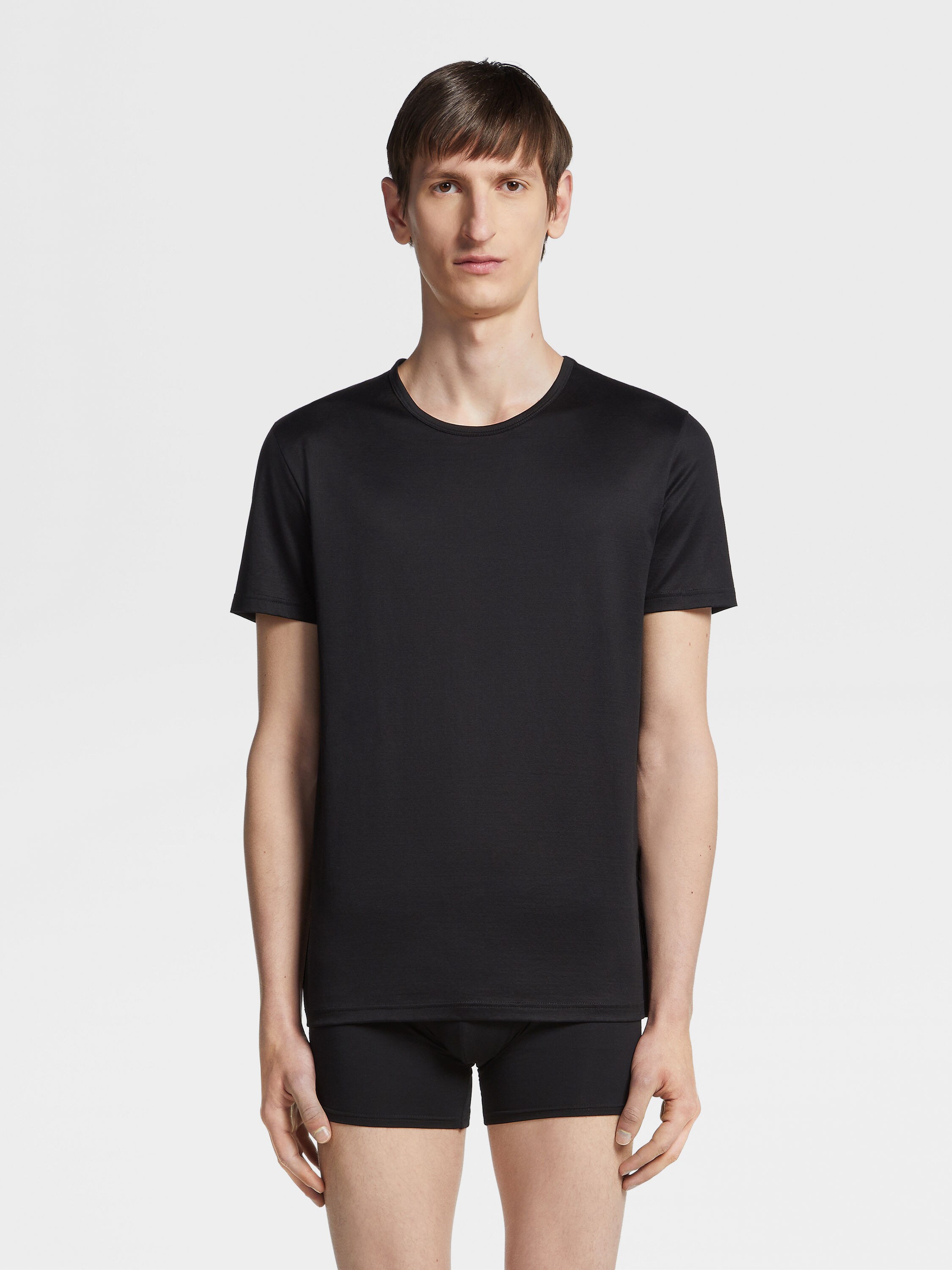 黑色棉质 T 恤 产品细节图 #2